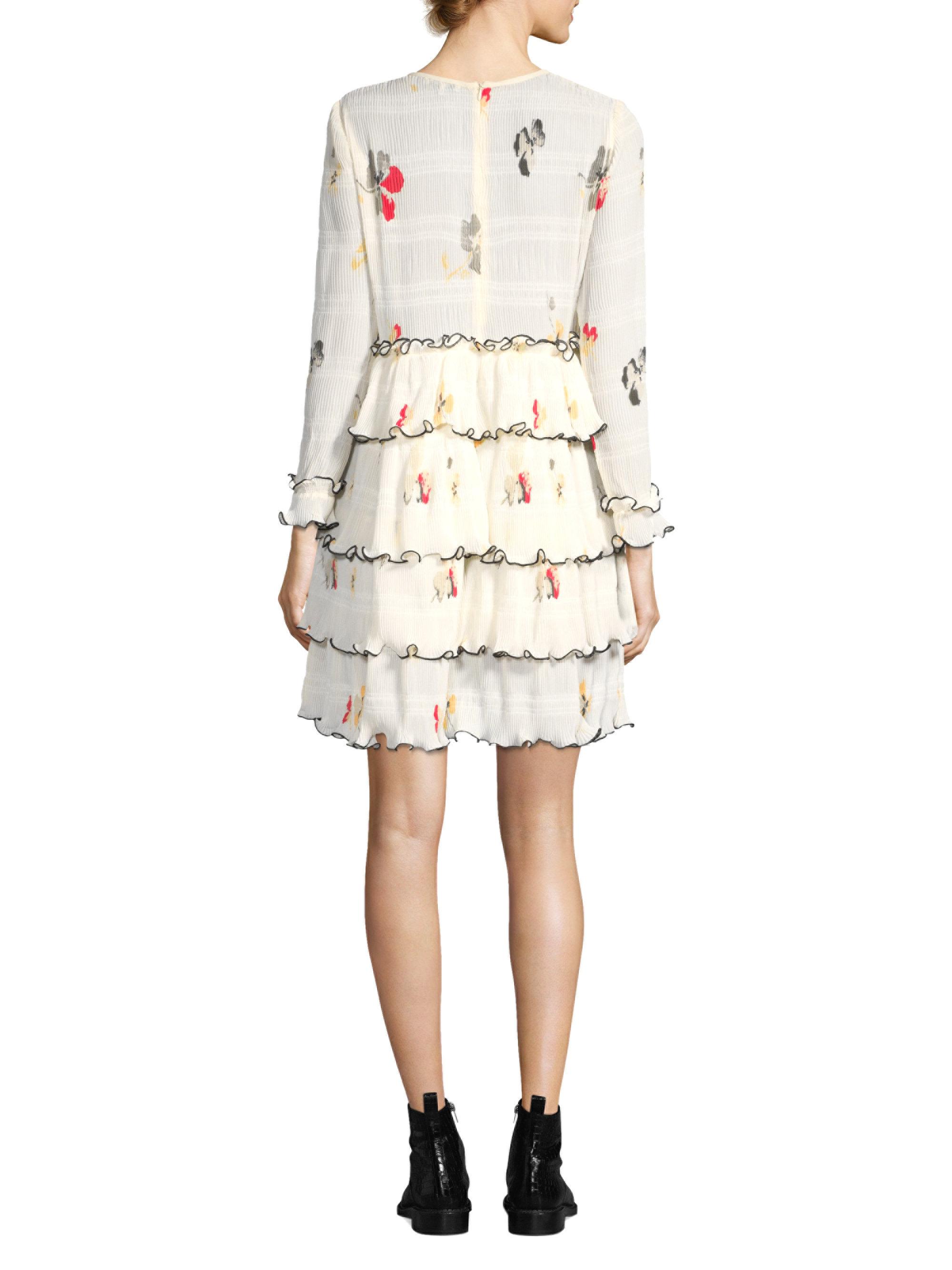 ganni lowell dress white