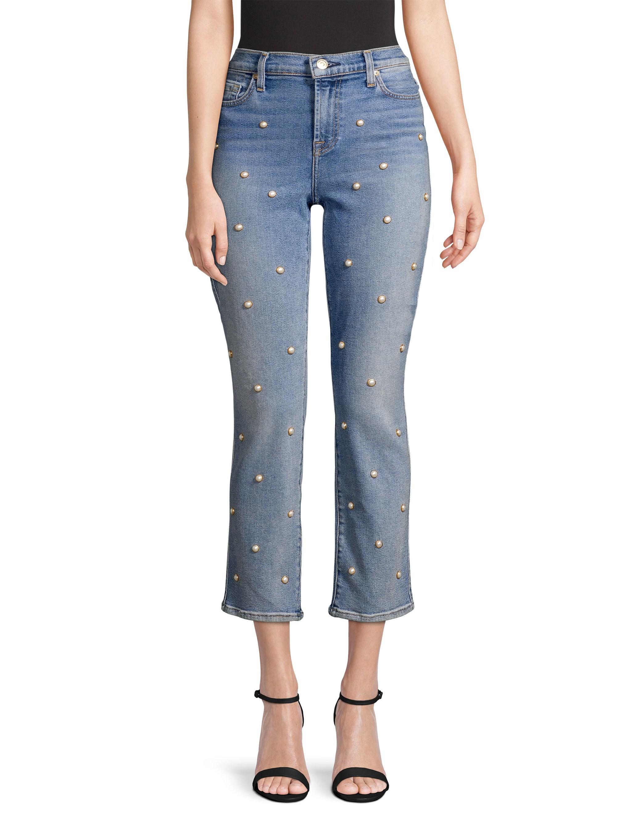 seven jeans with pearls