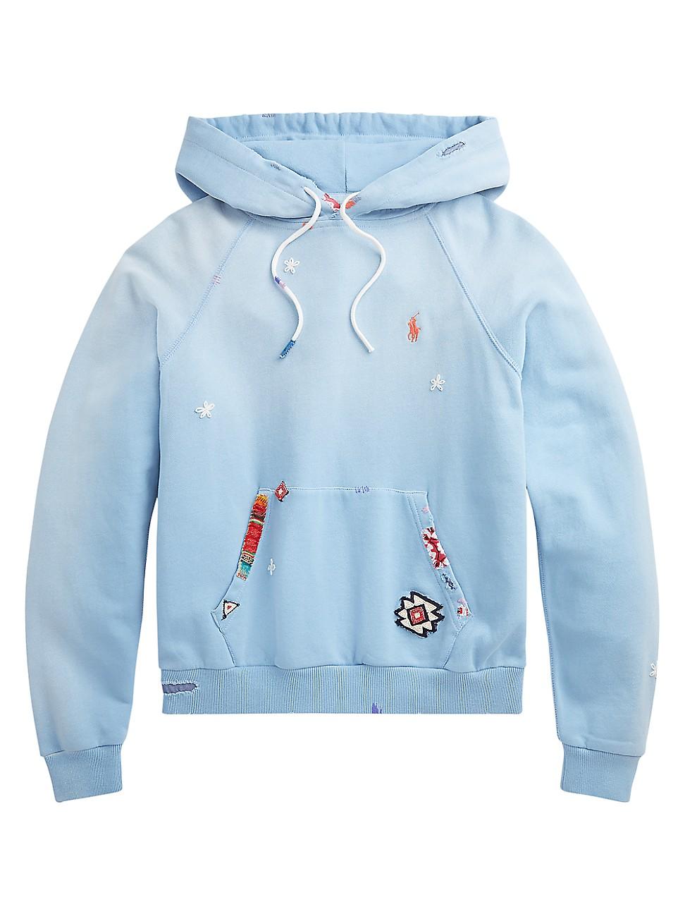 Polo Ralph Lauren Shark Embroidered Patch Hoodie in Blue | Lyst