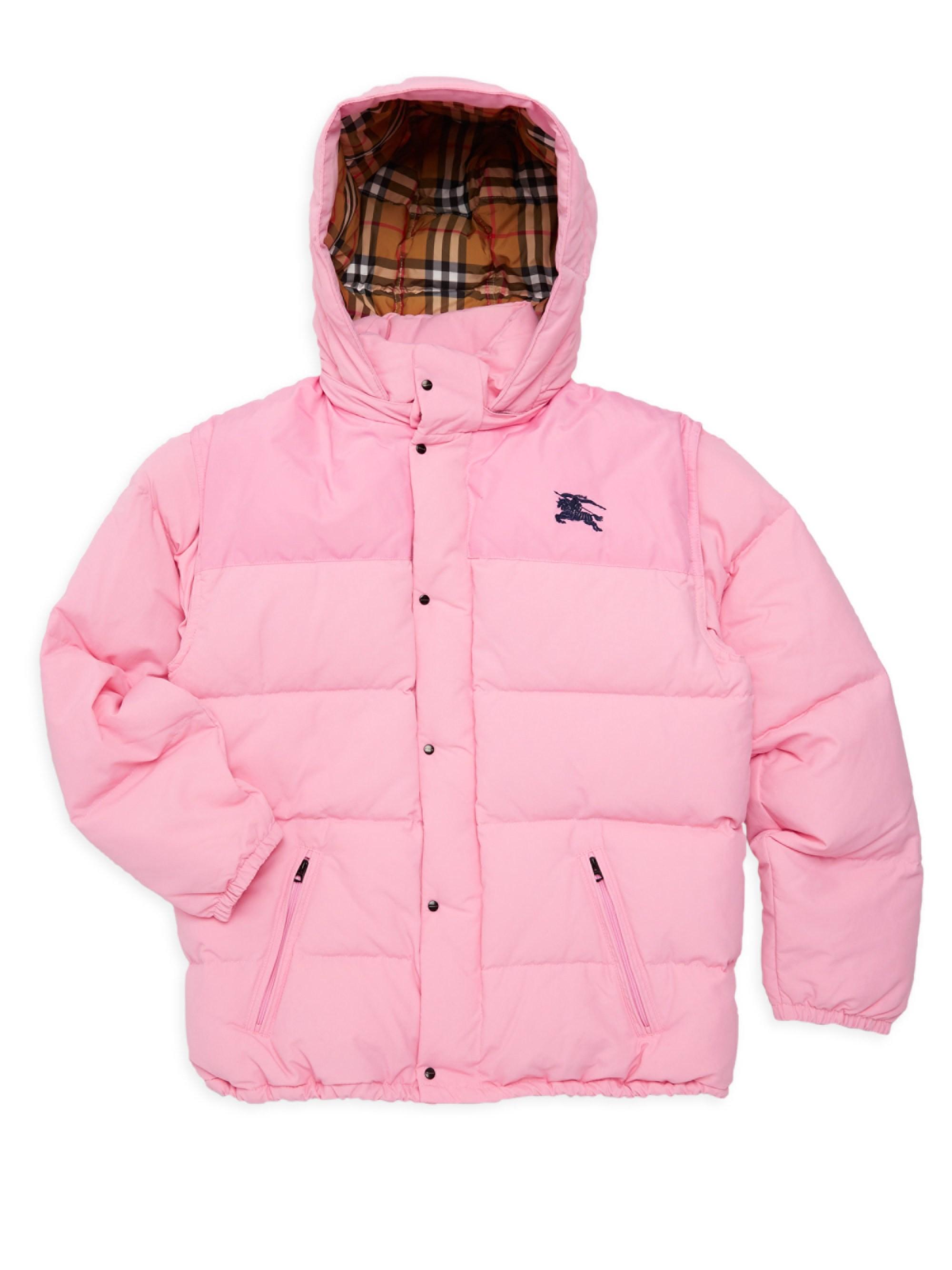 Burberry Little Girl&#39;s & Girl&#39;s Kb6 Ezra Down Puffer Coat in Ice Pink (Pink) - Lyst