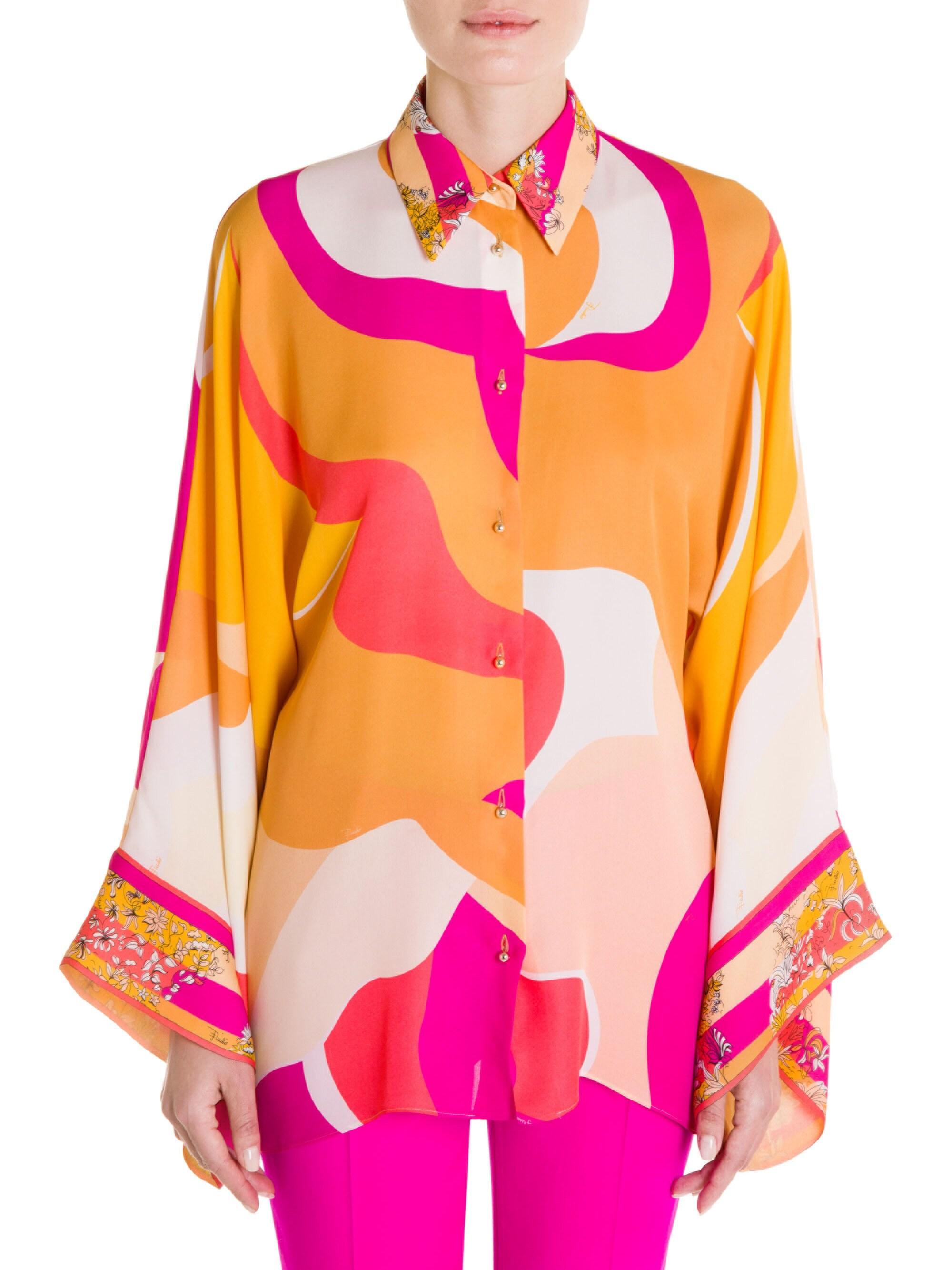 SOLD Emilio Pucci Orange Print Cotton Blouse & Skirt 1960s – Palm Beach  Vintage