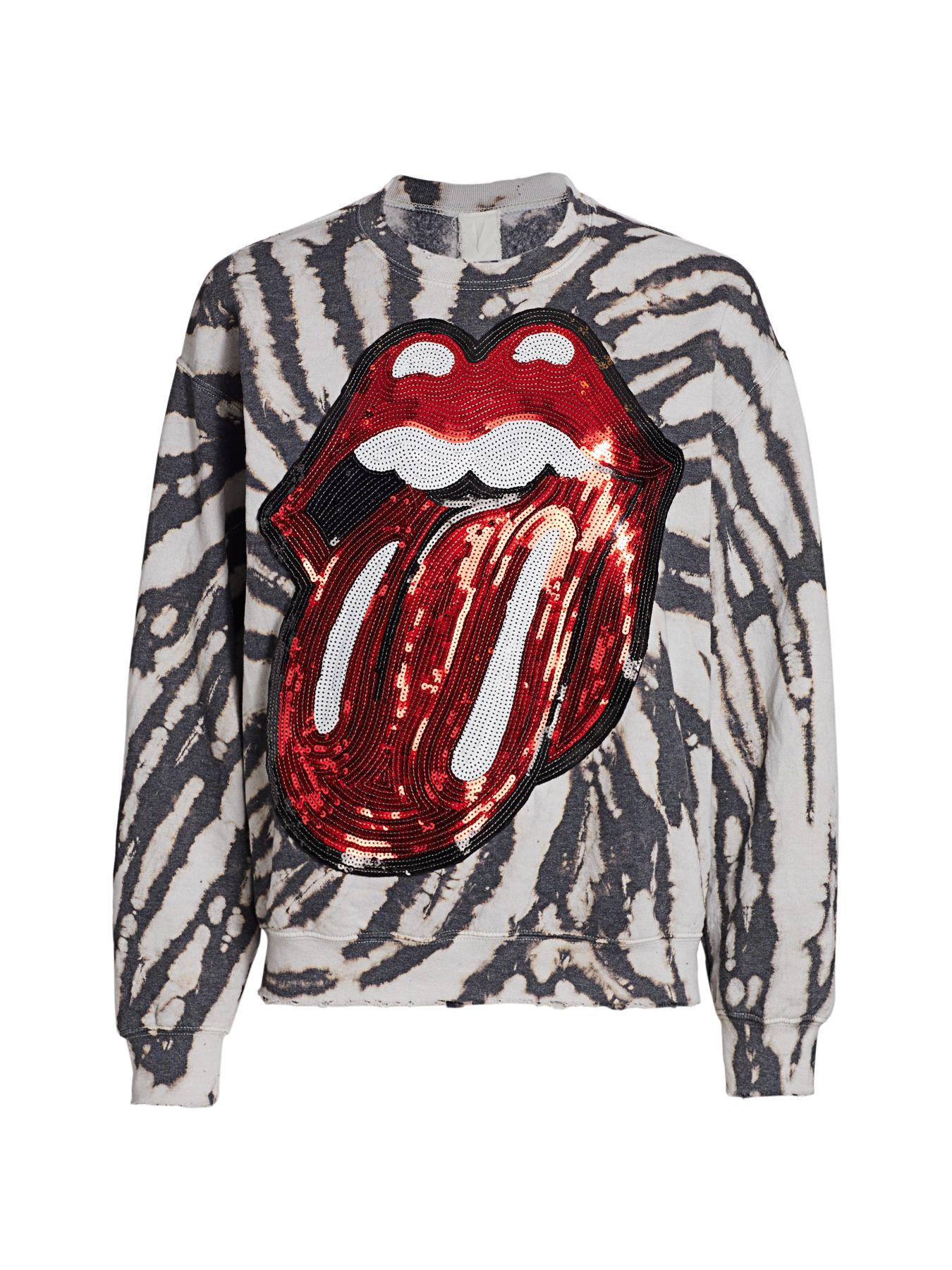 MadeWorn Cotton Rolling Stones Sequin Sweatshirt - Lyst