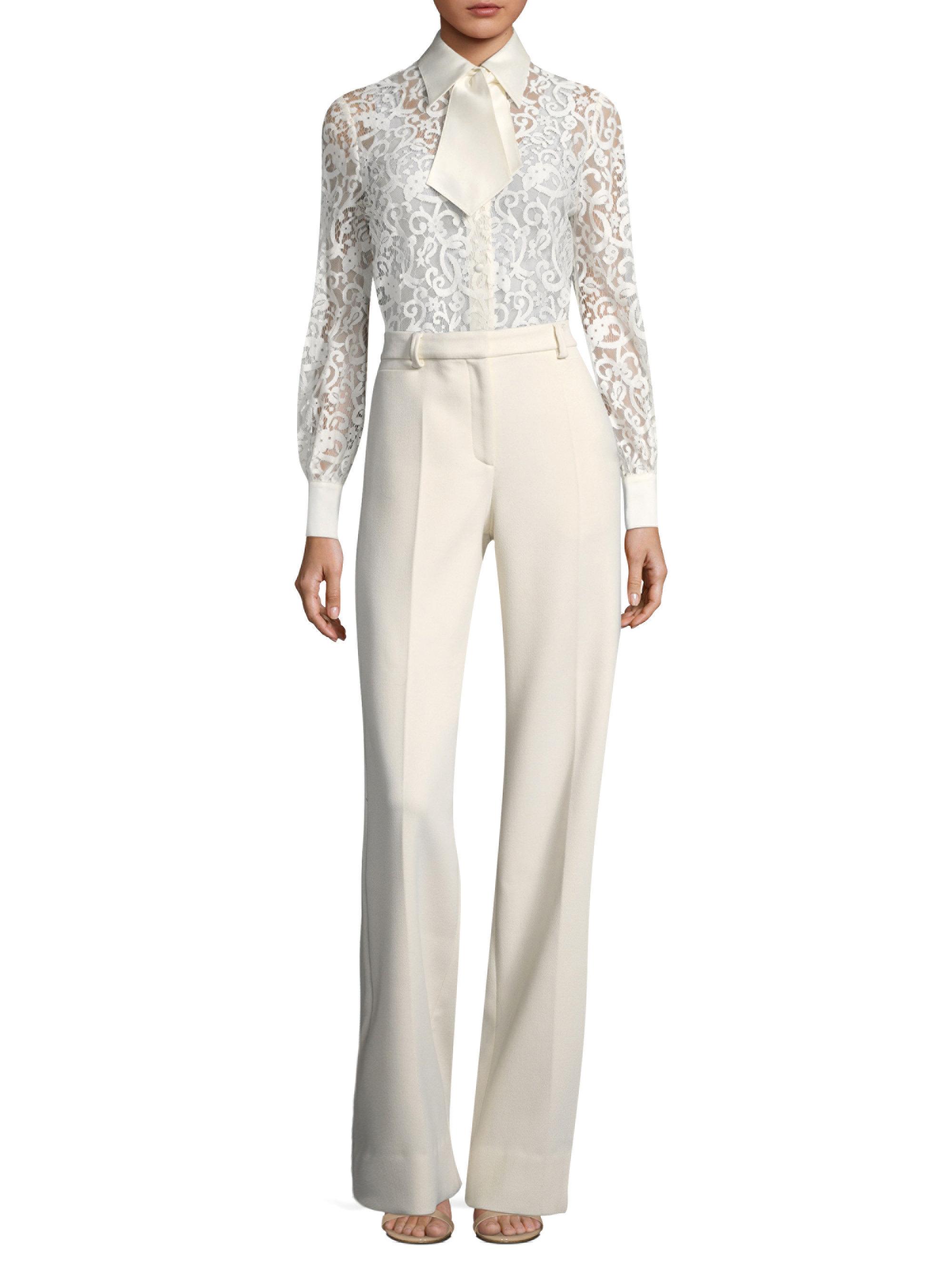 Tory Burch Synthetic Thomas Trousers in Cream (Natural) - Lyst