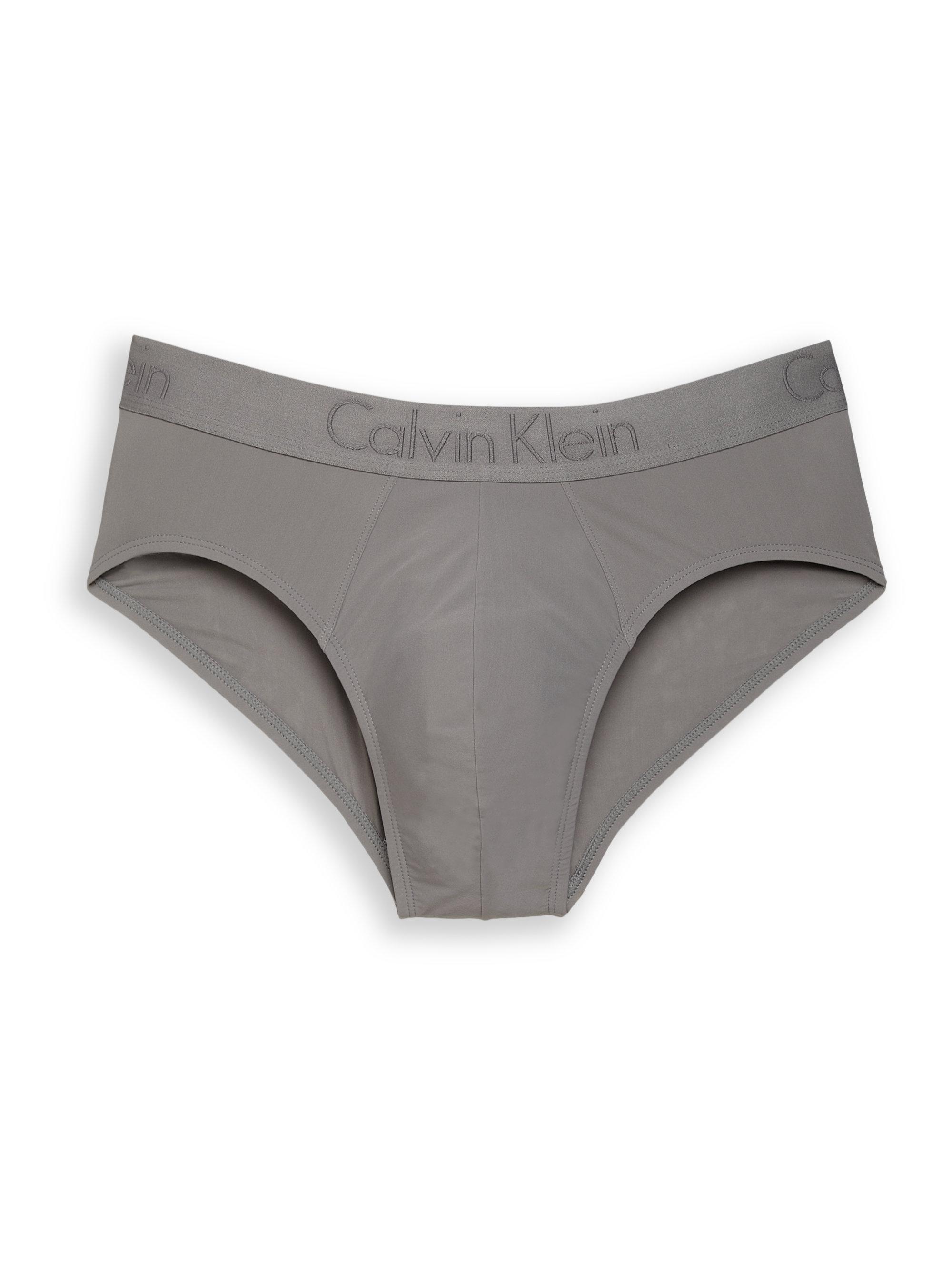 Calvin Klein Synthetic Microfiber Hip Briefs in Grey (Gray) for Men Lyst
