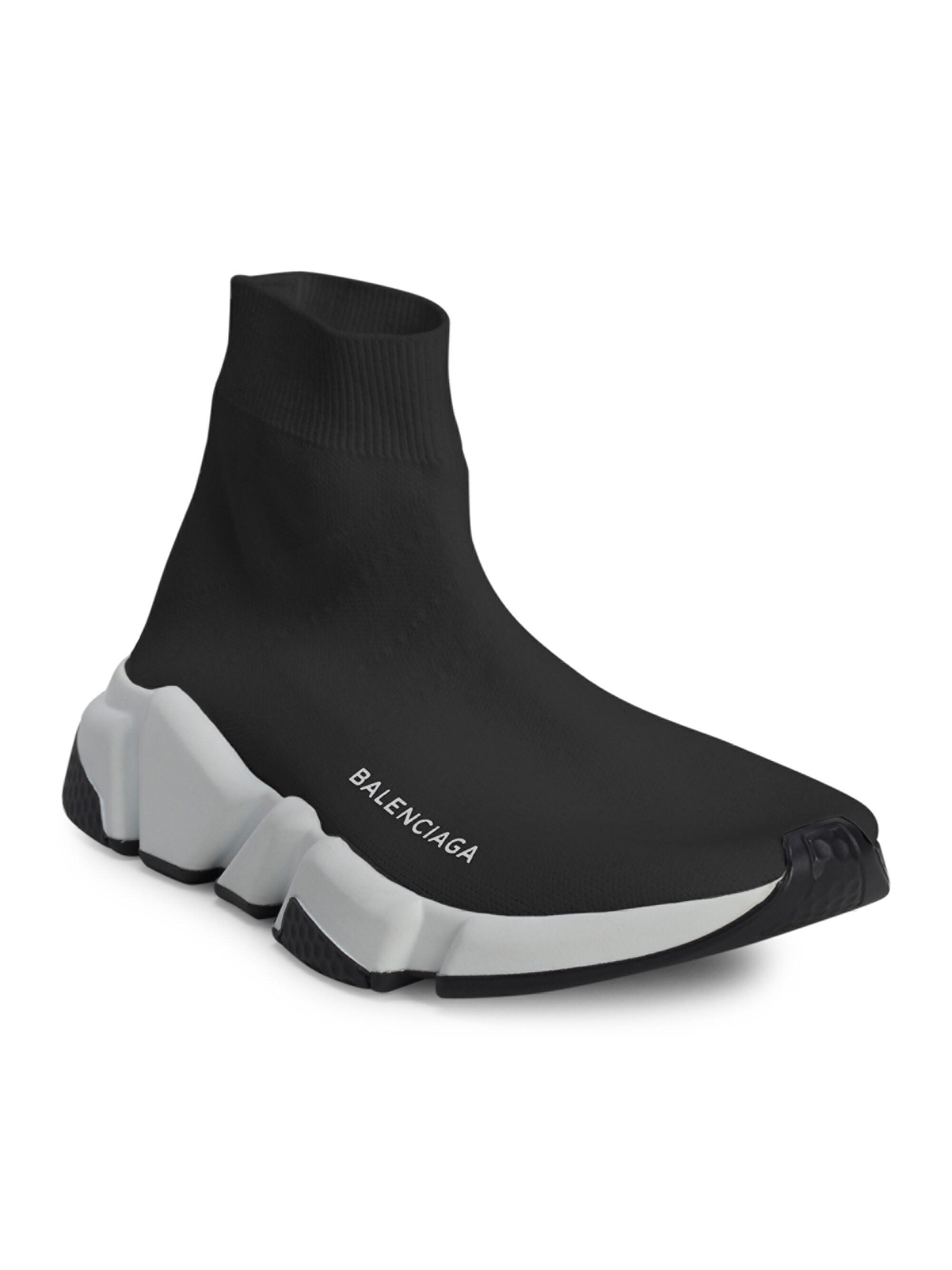 Balenciaga Synthetic Women's Speed Sock Sneakers - Black - Lyst