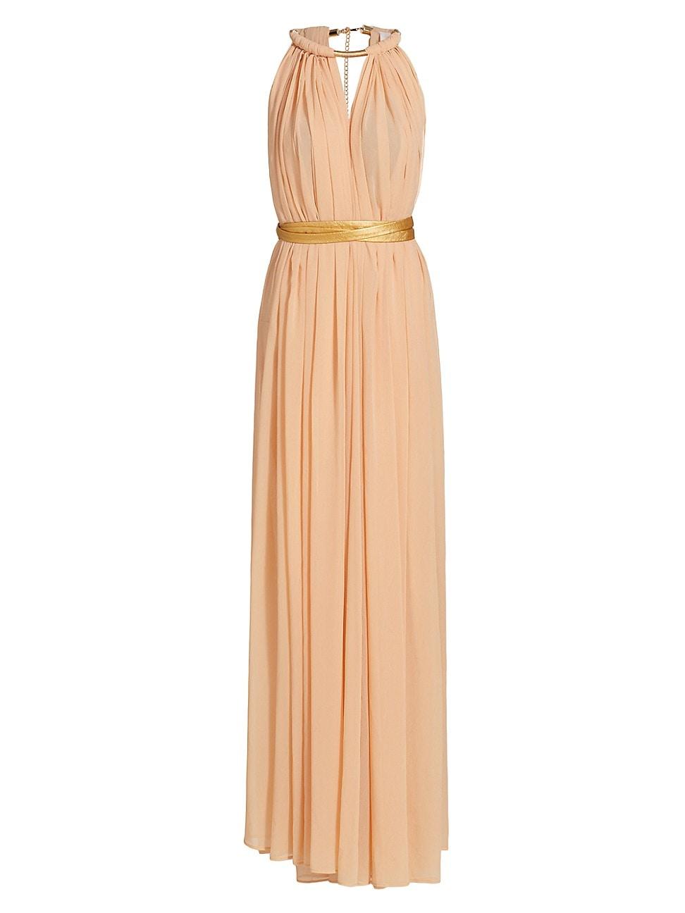 Bronx and Banco Japera Halterneck Gown in Natural | Lyst