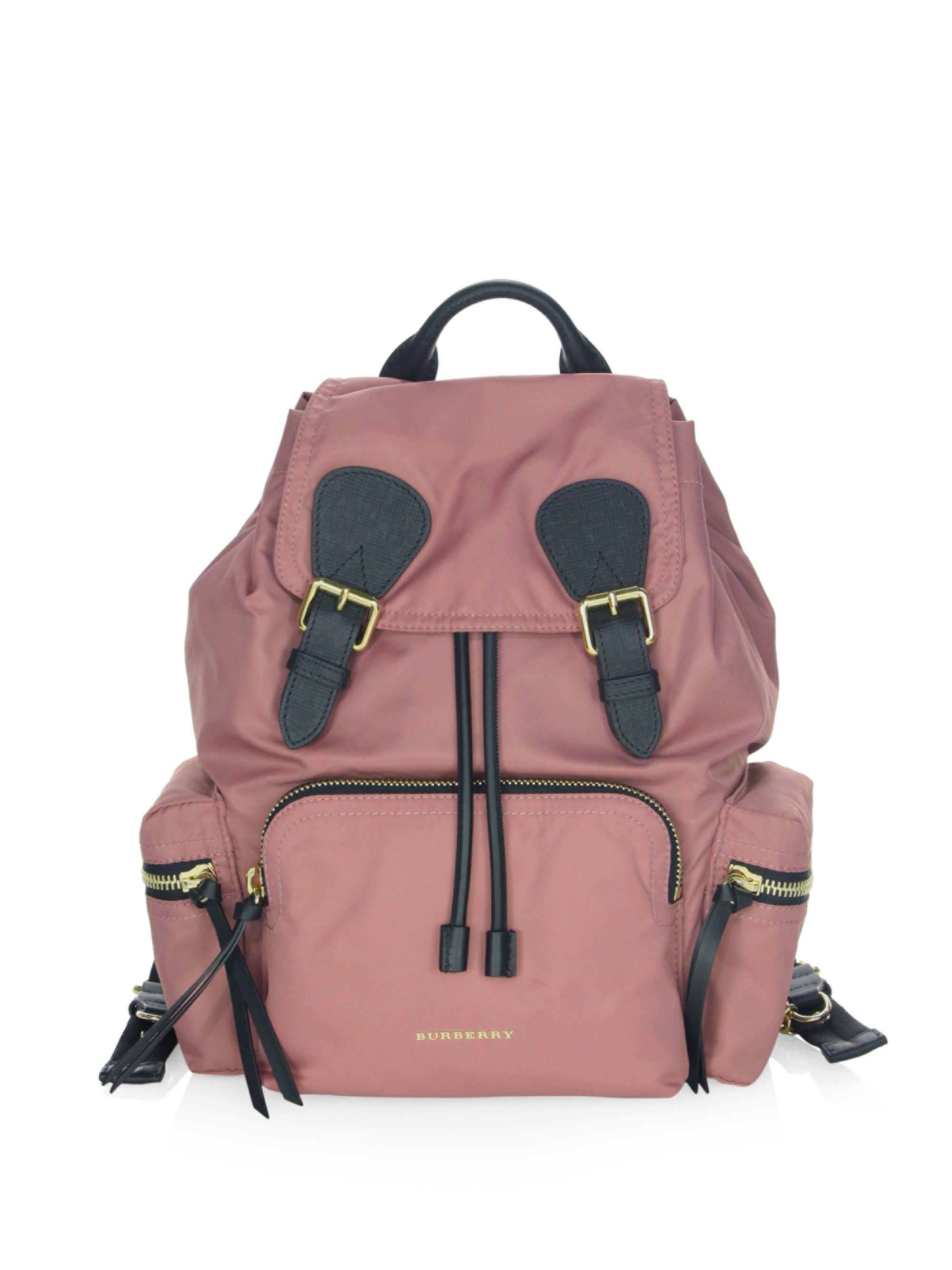 burberry backpack mauve pink