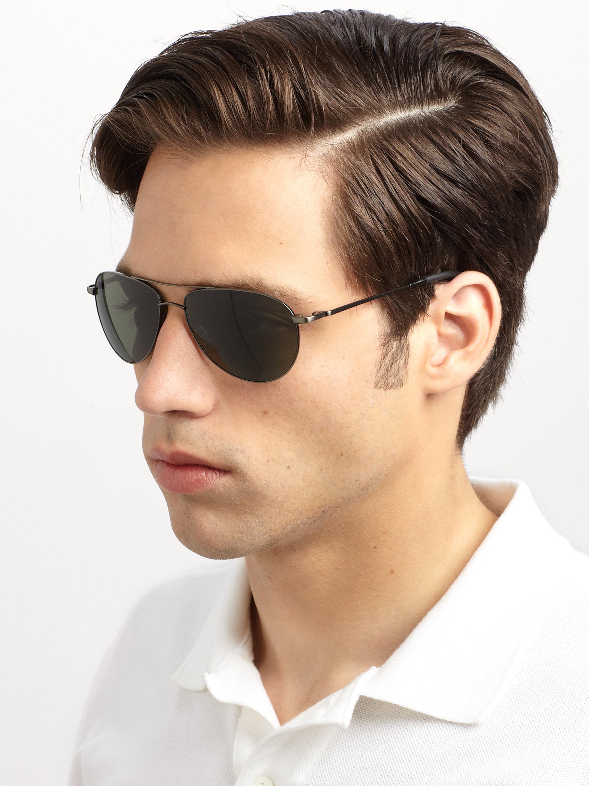 Oliver Peoples Benedict Aviator Sunglasses in Black for Men | Lyst