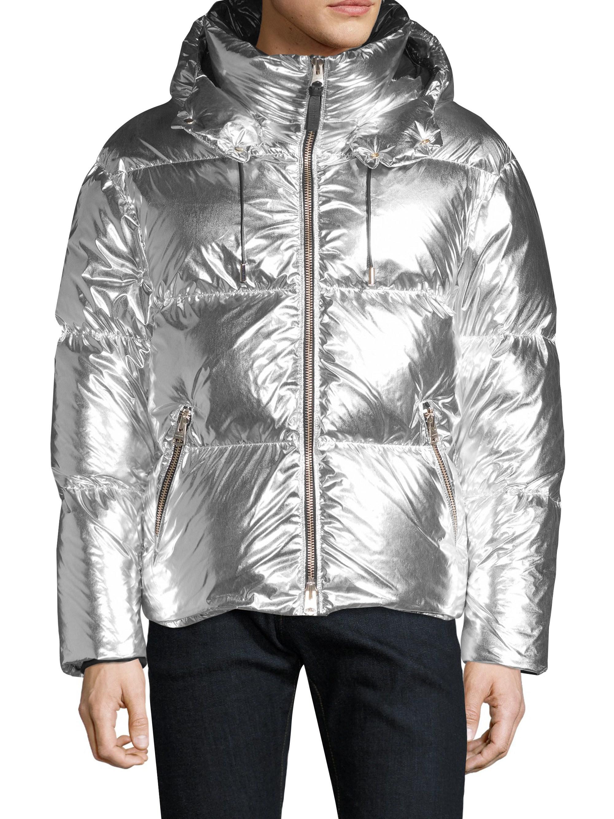 Mackage Goose Holiday Metallic Quilted Puffer Down Jacket for Men - Lyst