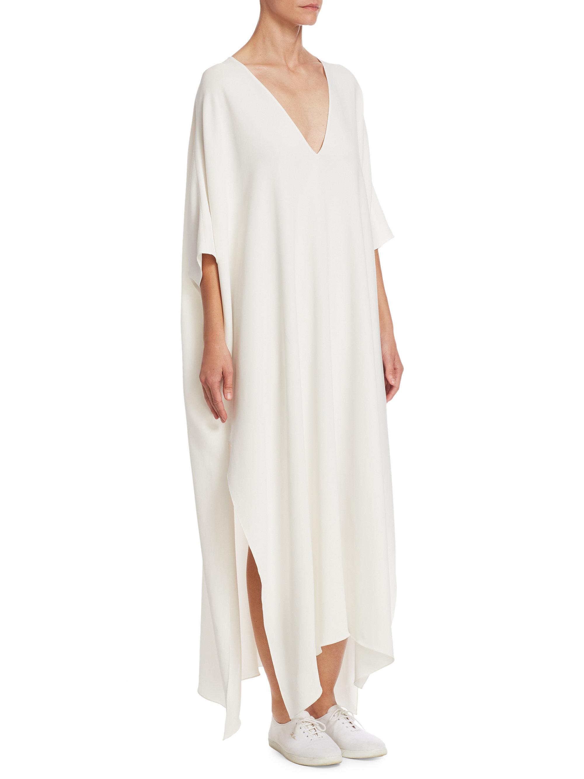 the row white gown