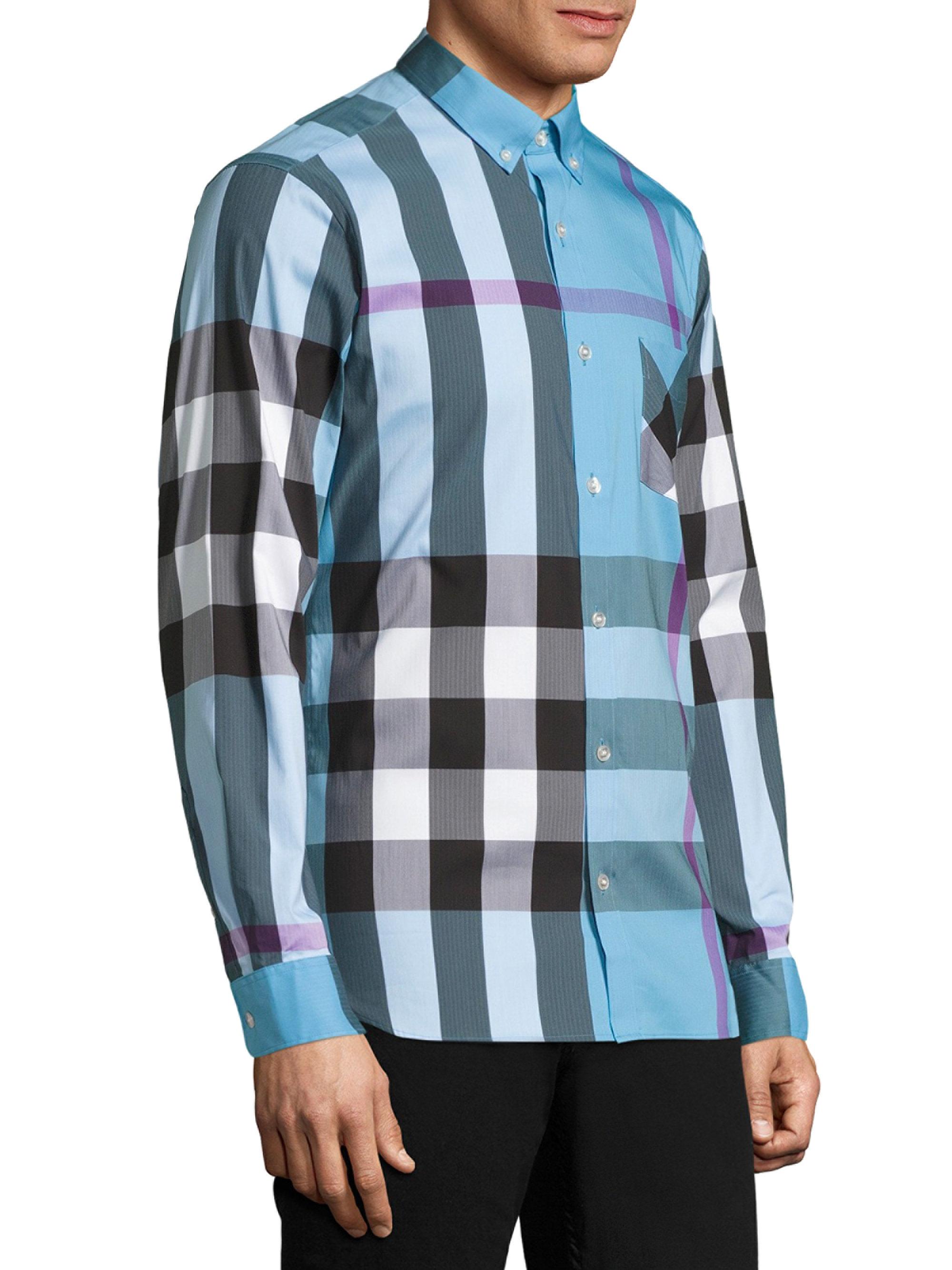 burberry button down mens