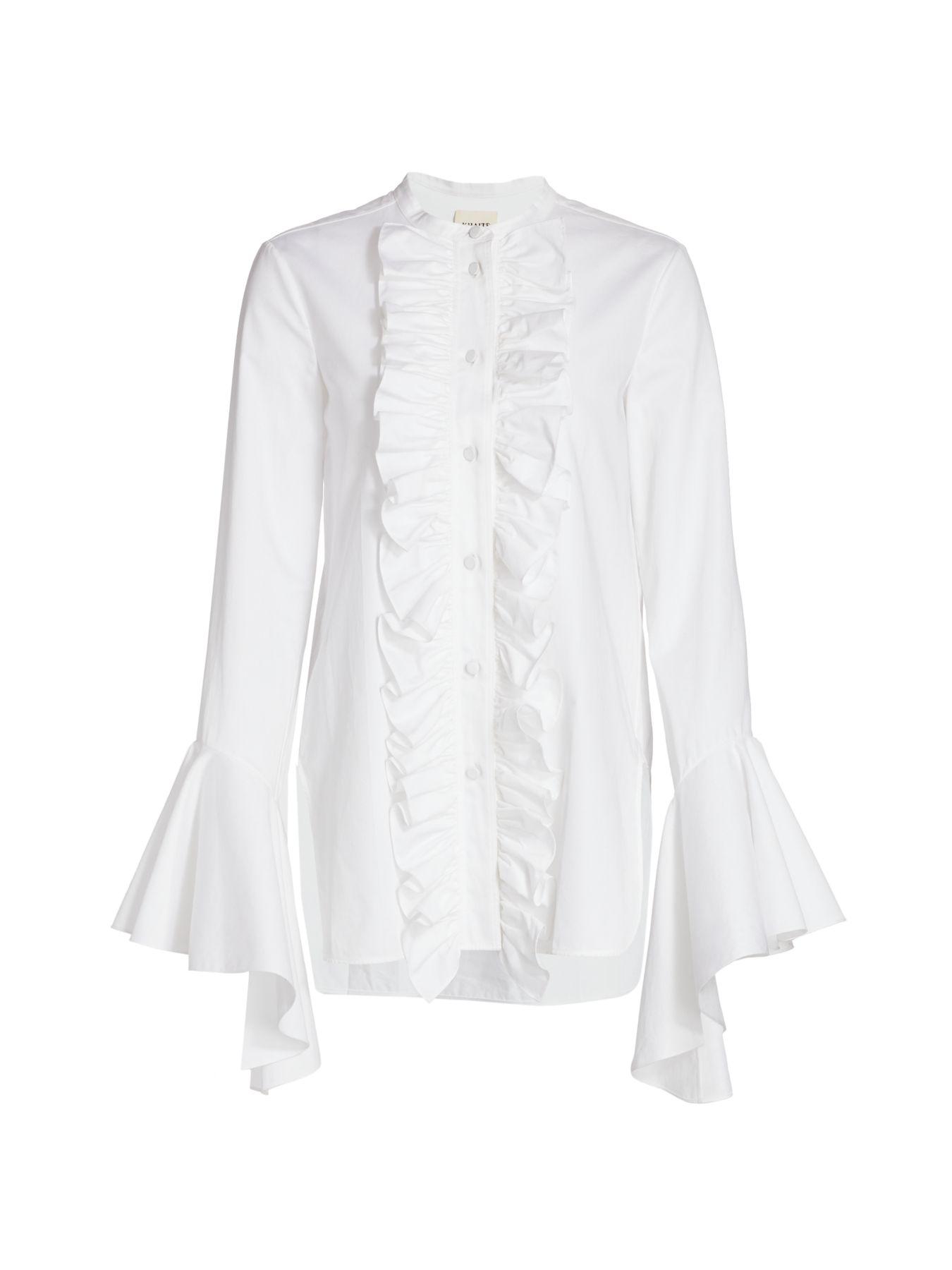 khaite white blouse