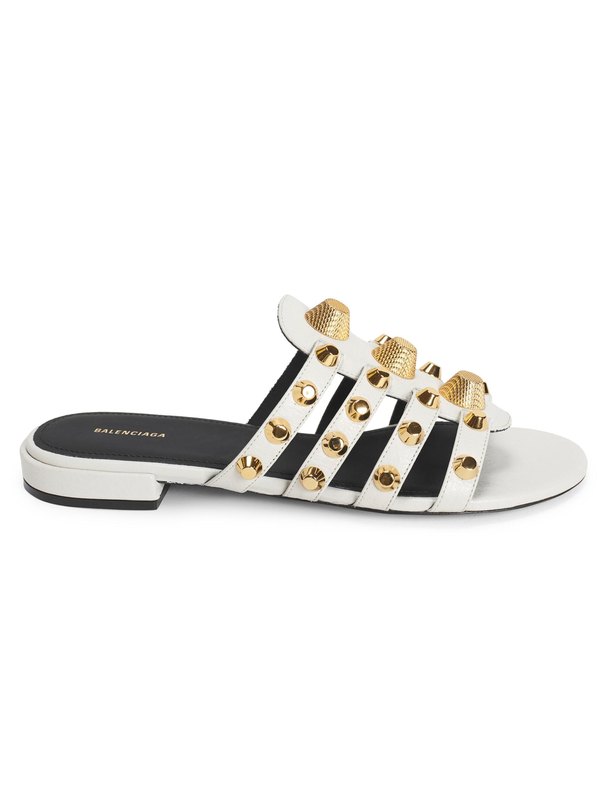 balenciaga studded slides
