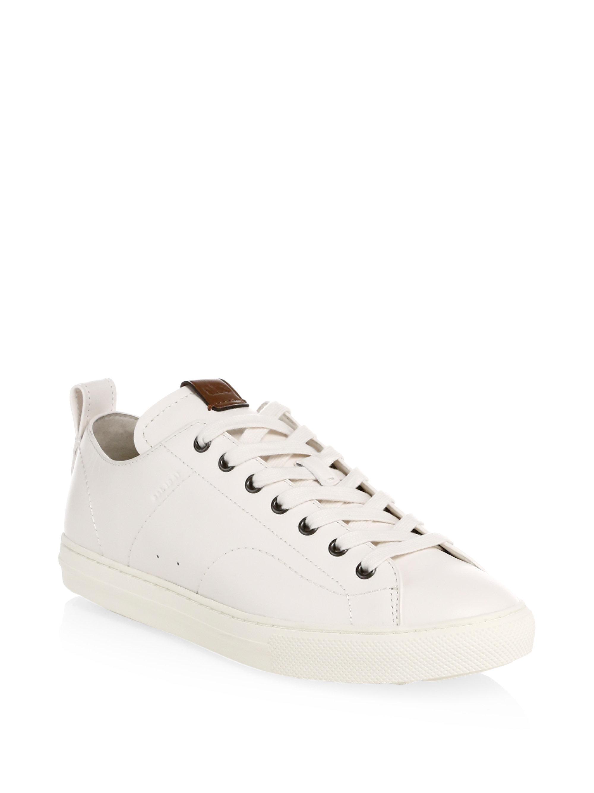Coach Leather Low Top Sneakers In White For Men Lyst Gallery