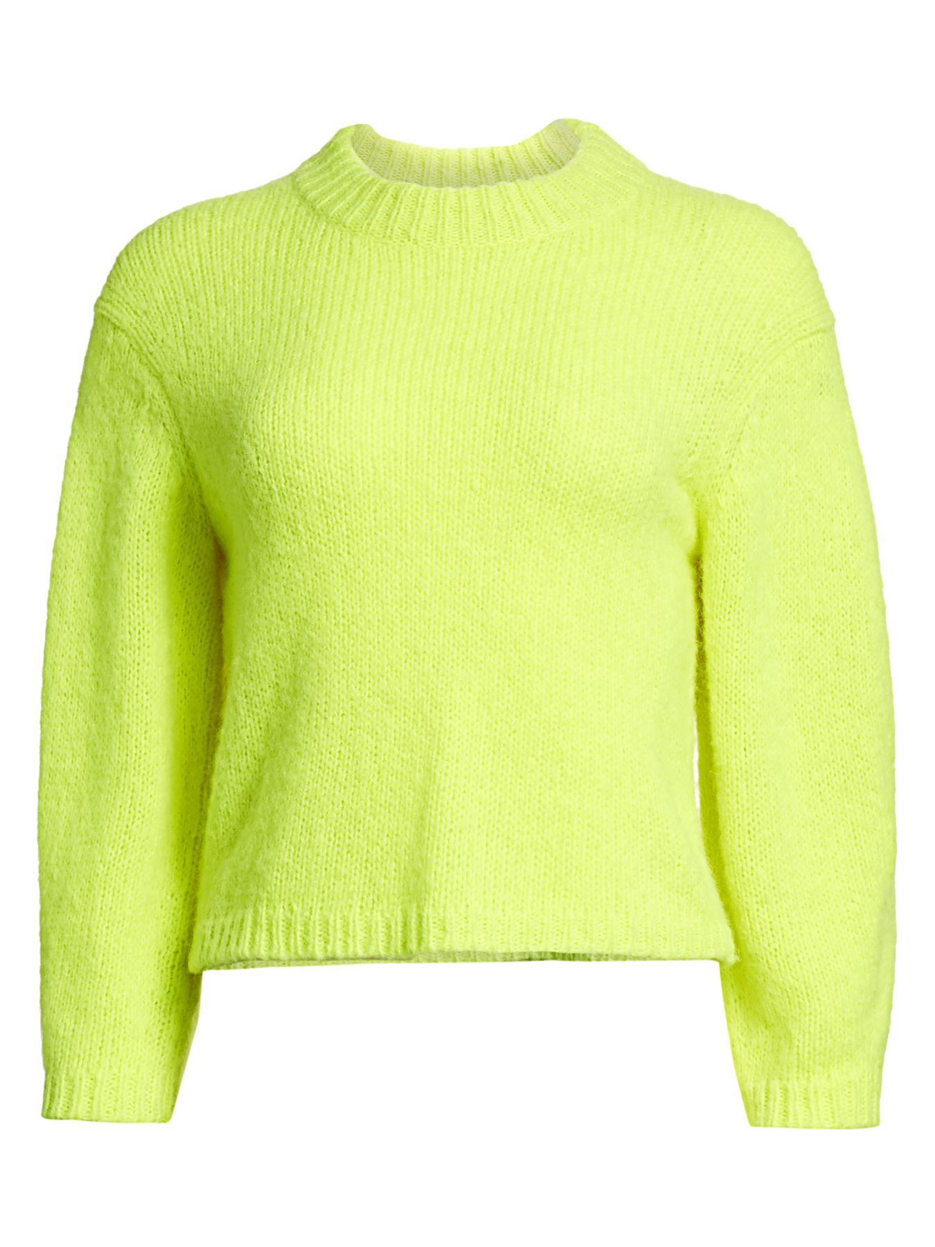 Tibi Wool Cozette Neon Alpaca-blend Sweater in Lemon Yellow (Yellow) - Lyst