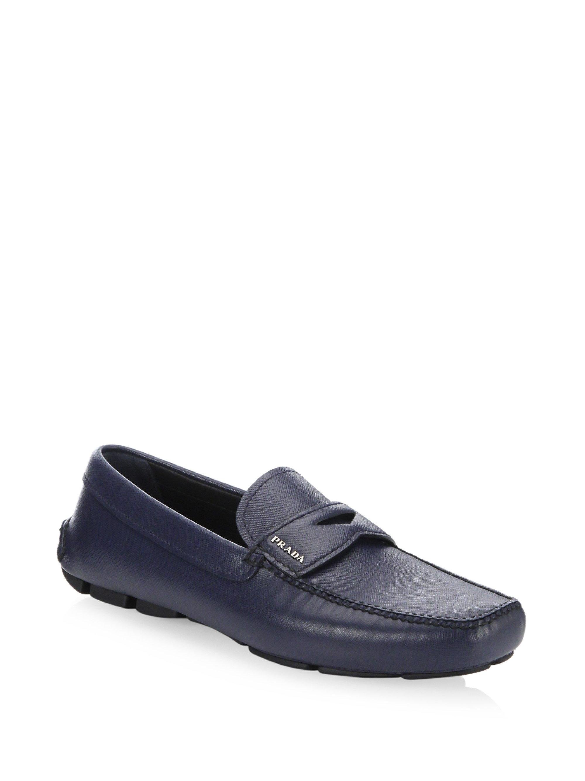 prada saffiano loafers