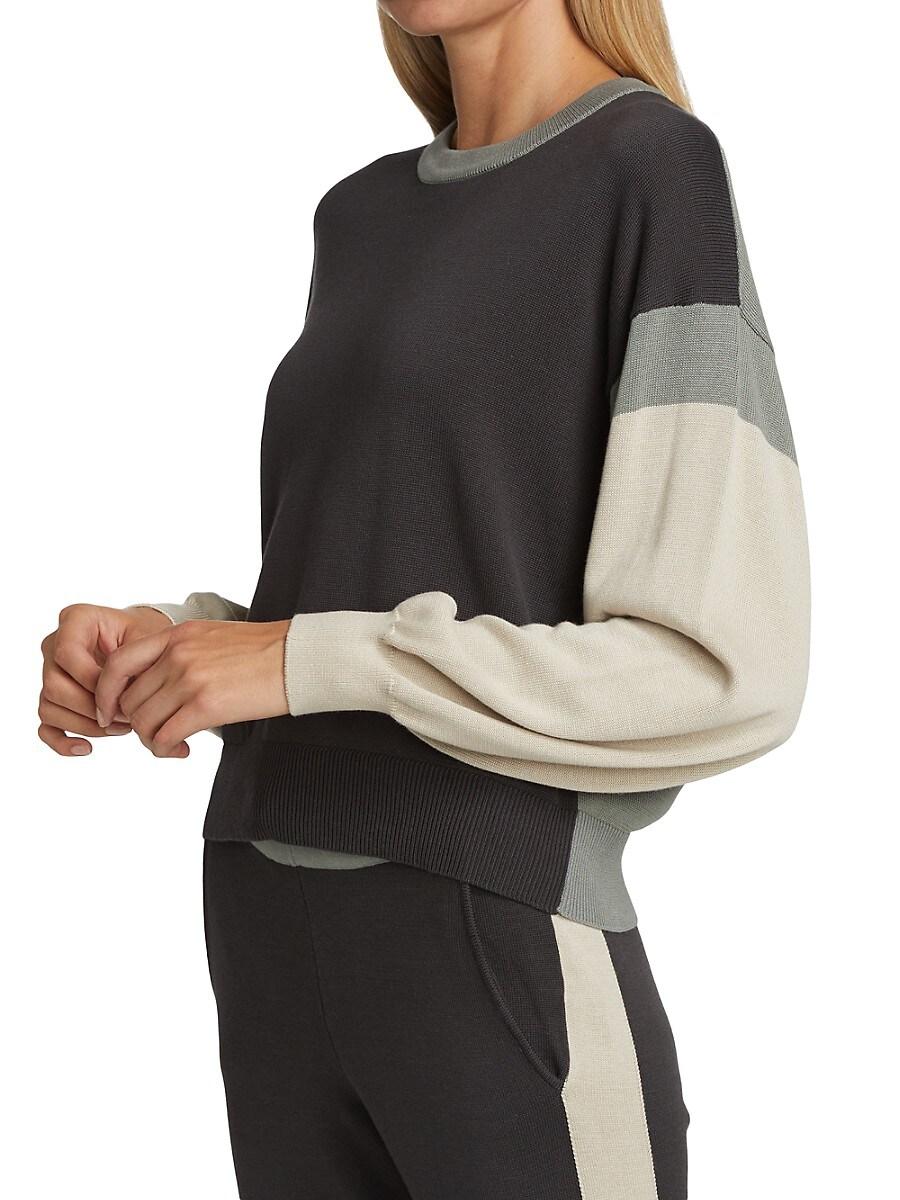 monrow colorblock sweatshirt