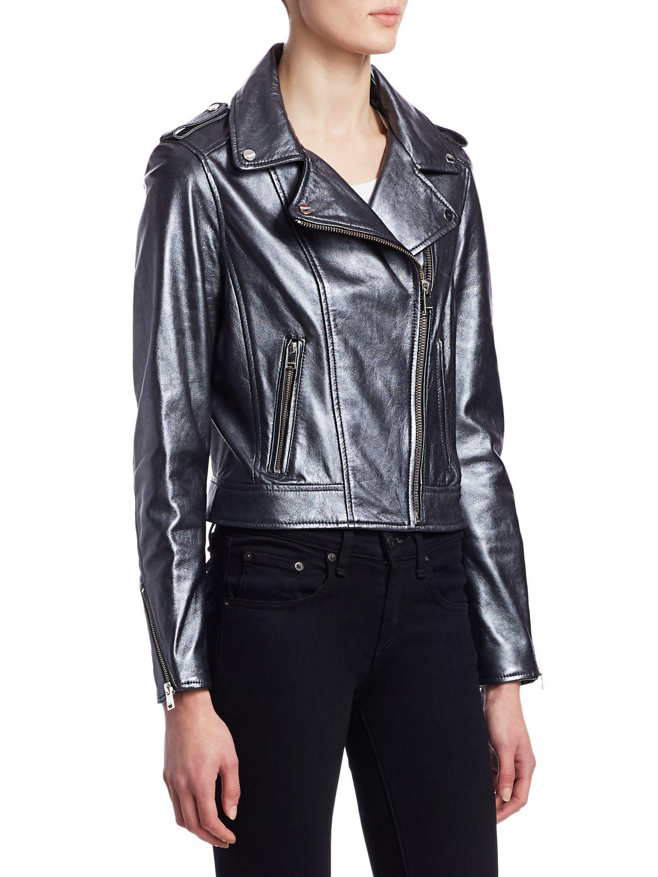 lamarque leather racer jacket