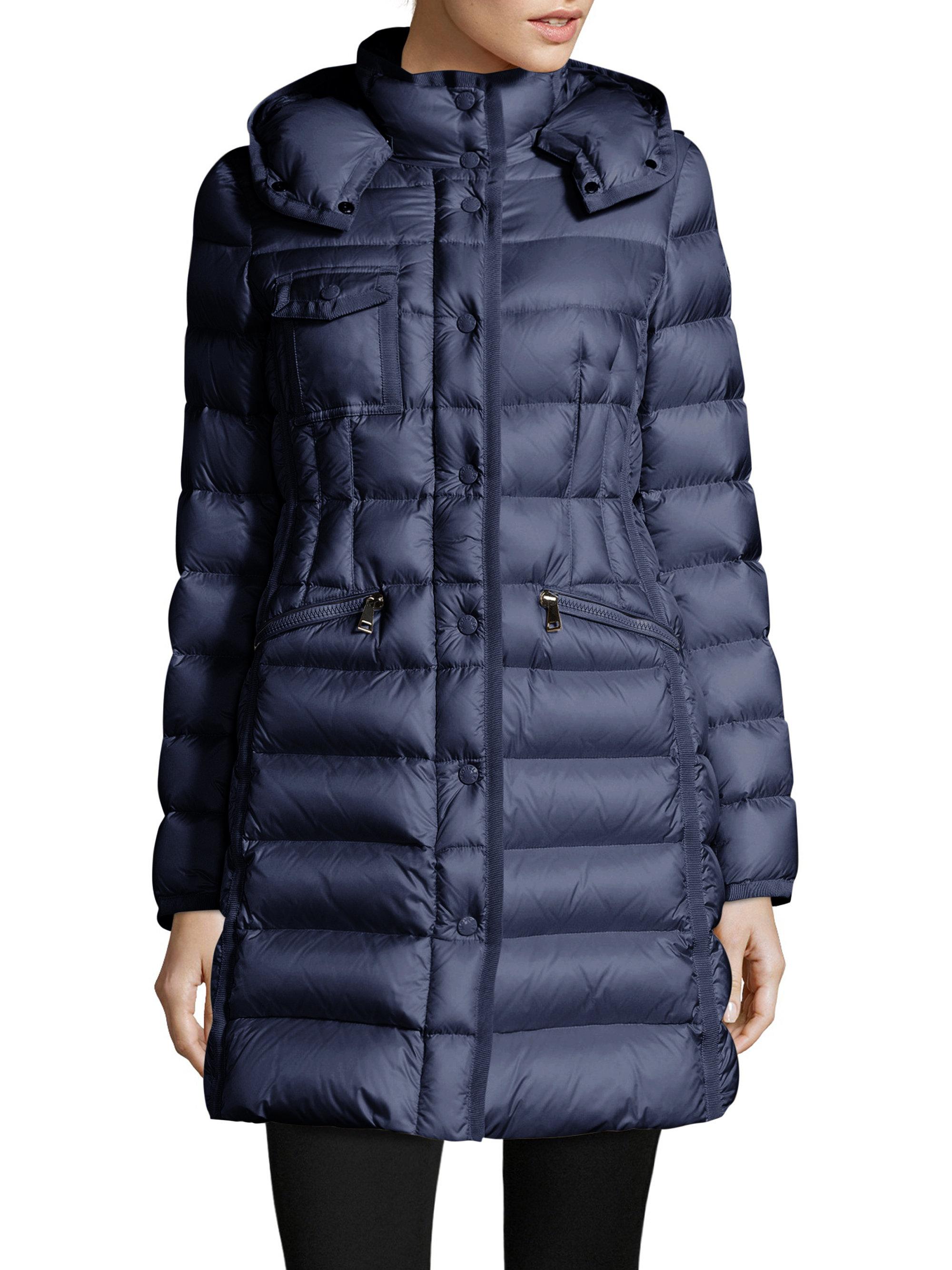 Lyst - Moncler Hermine Puffer Jacket in Blue