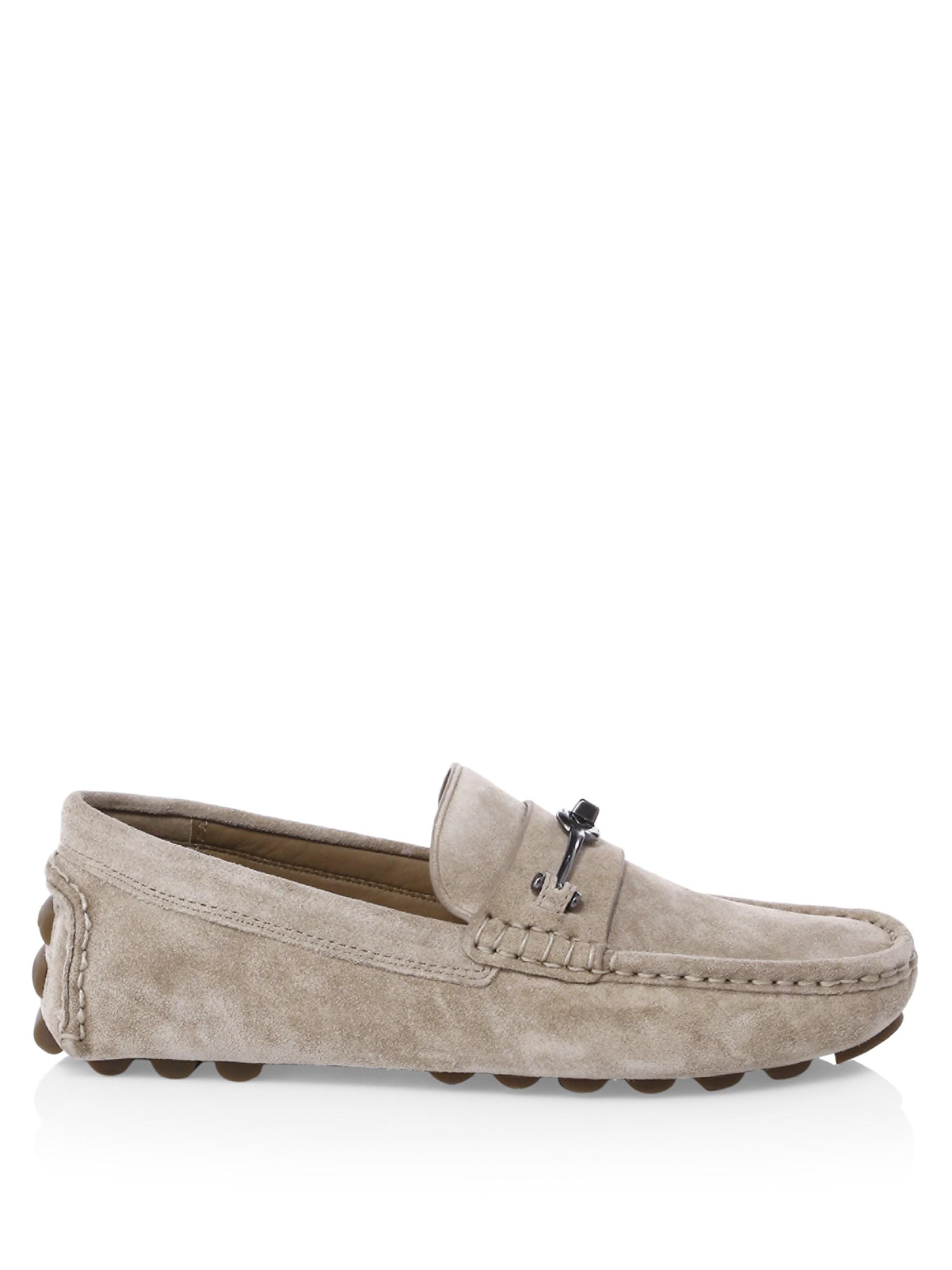 COACH Suede Bit Driver Loafers in Brown for Men - Lyst