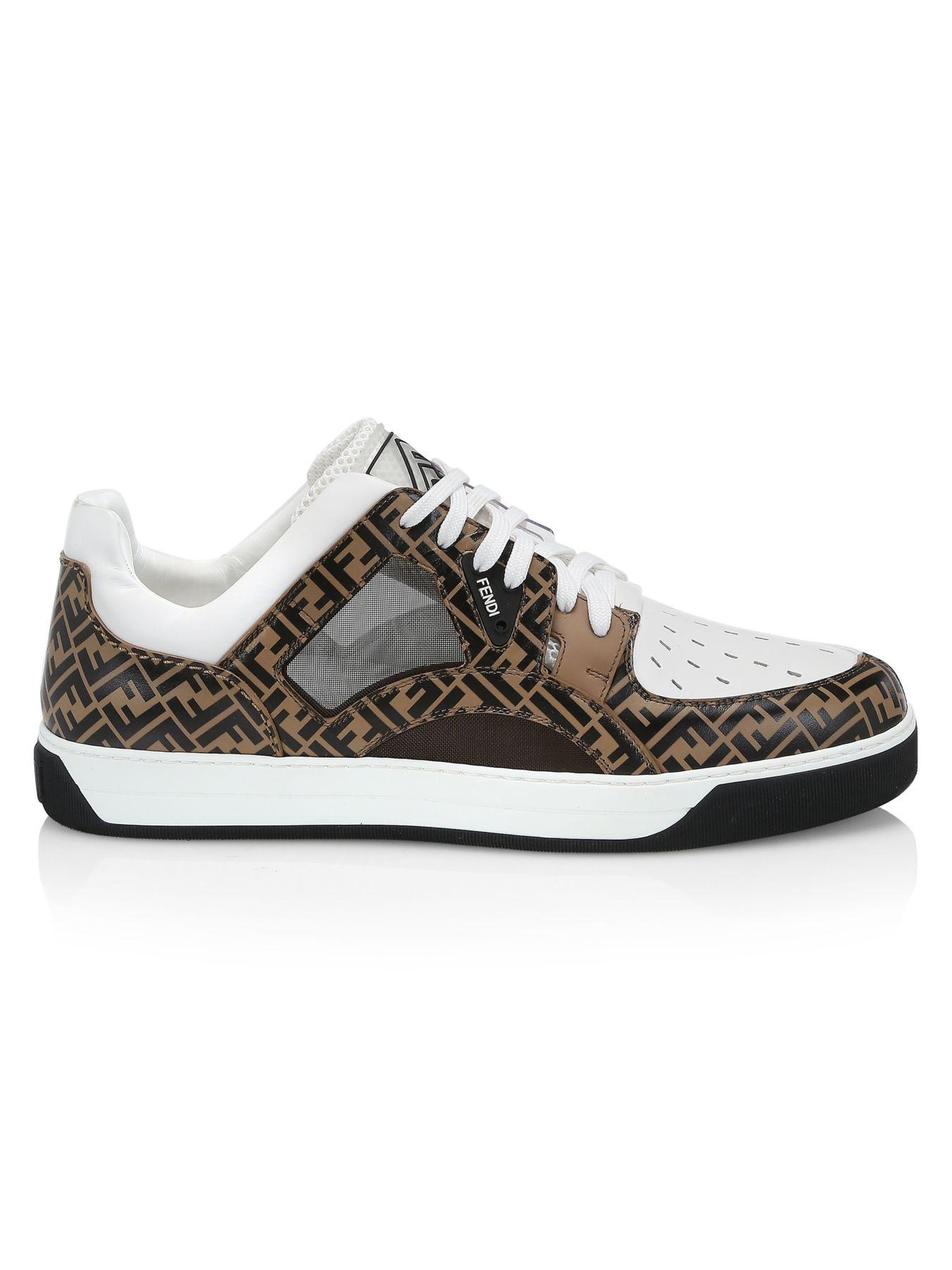 fendi logo print sneakers