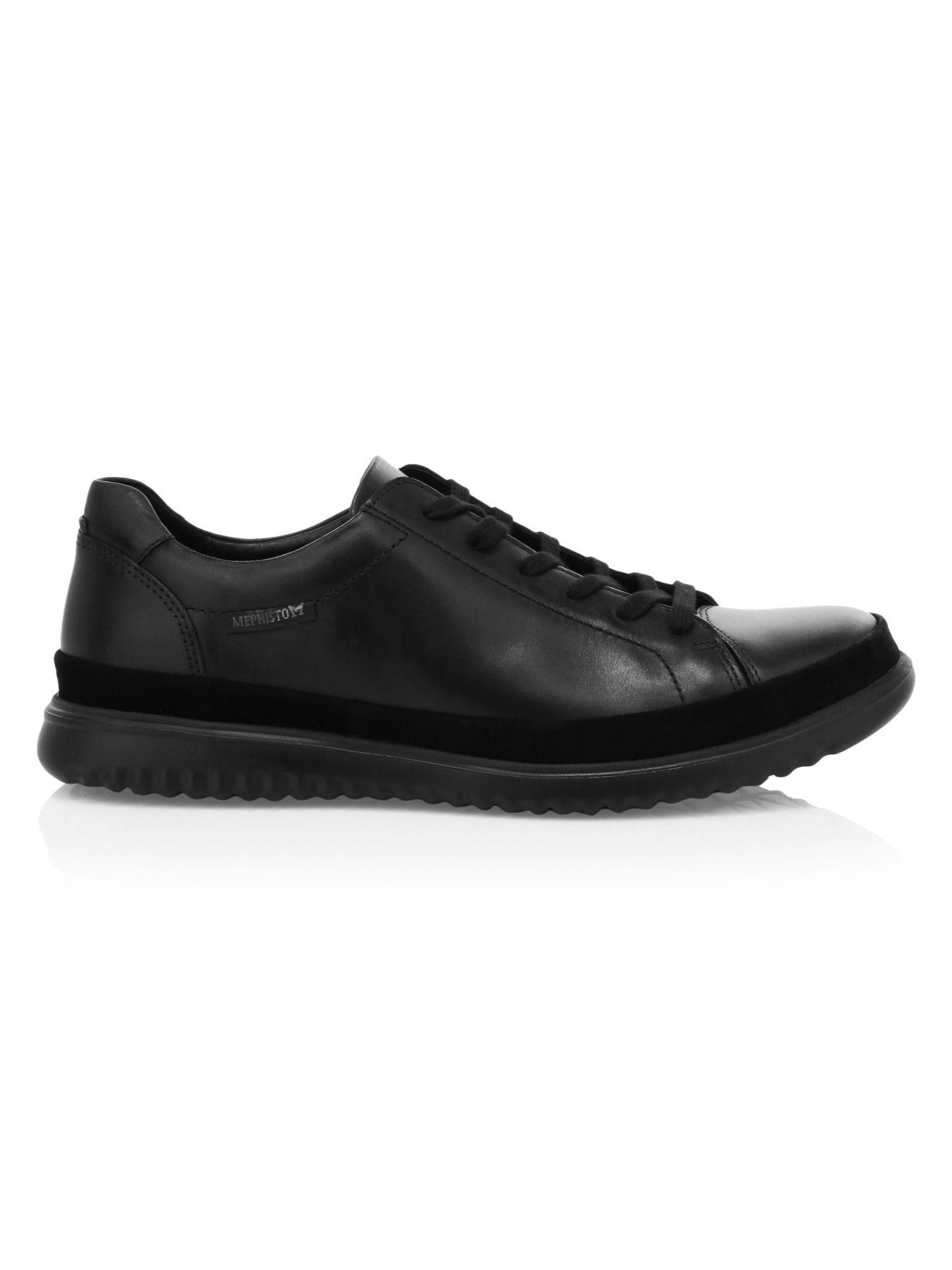Mephisto Thomas Leather Sneakers in Black for Men - Lyst