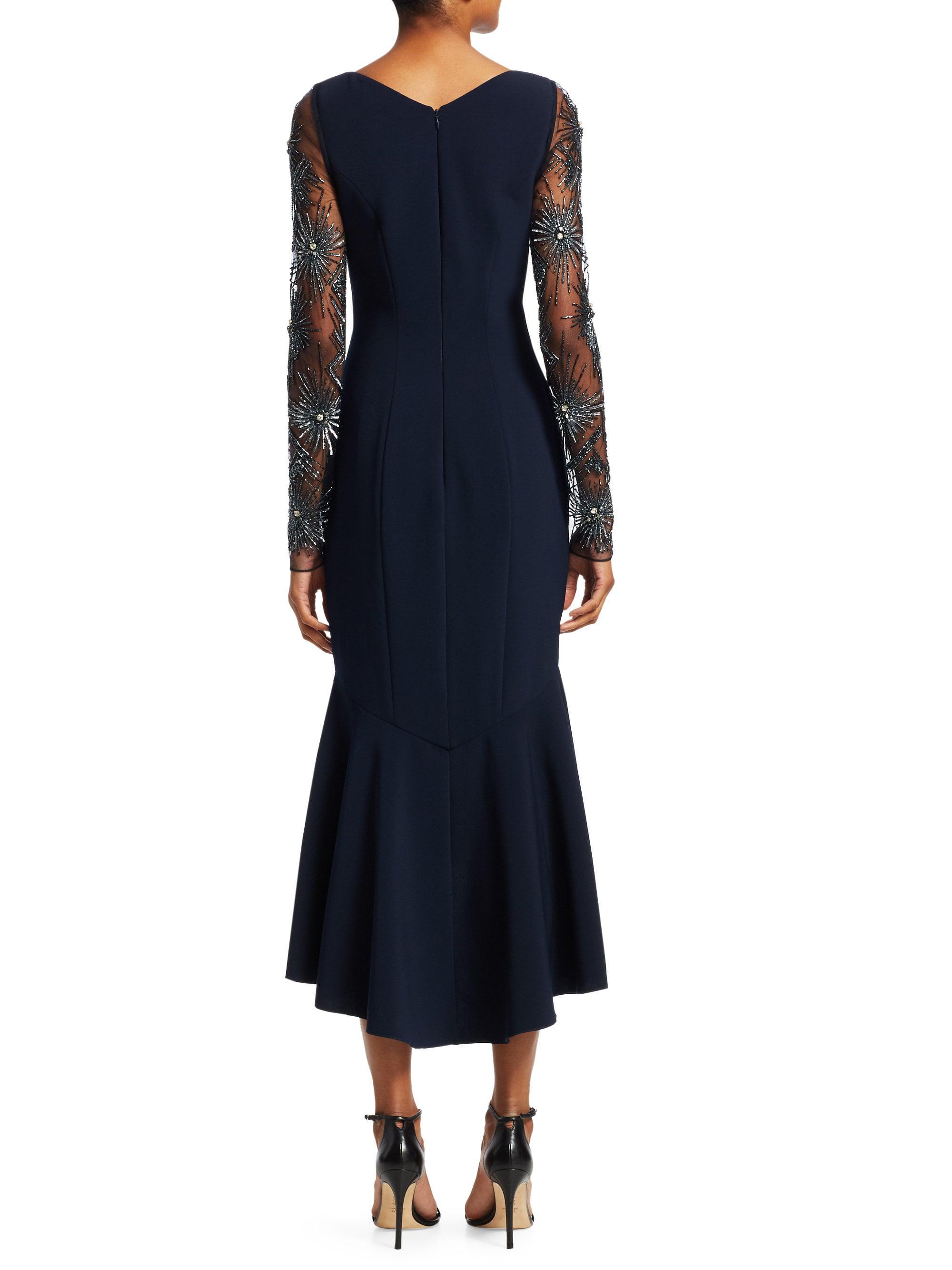 flounce hem midi dress
