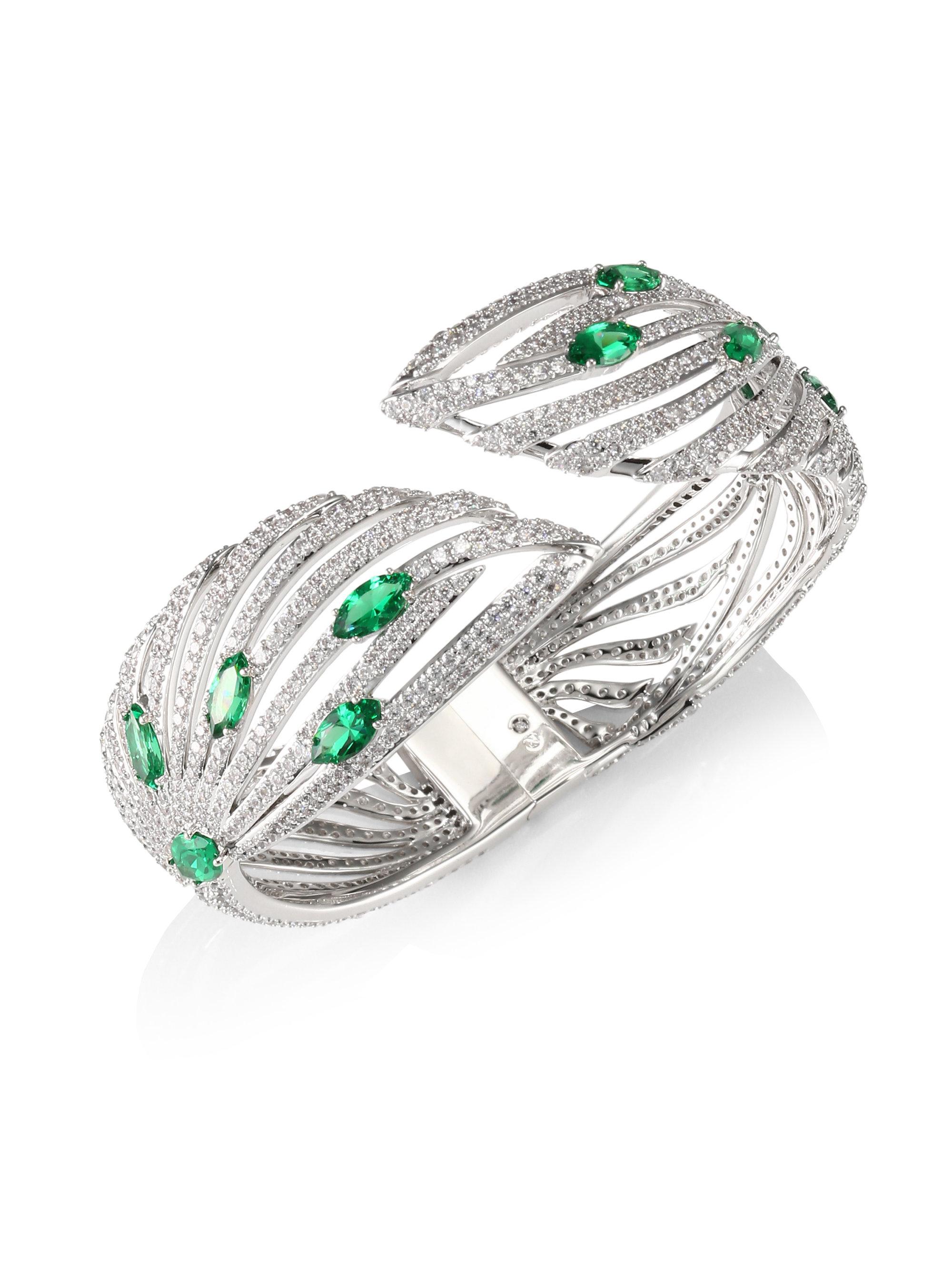 Adriana Orsini Garden Crystal Hinge Bracelet in Silver (Metallic) - Lyst