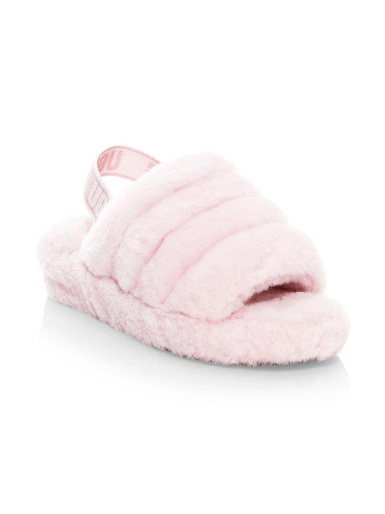 pink fuzzy slippers ugg
