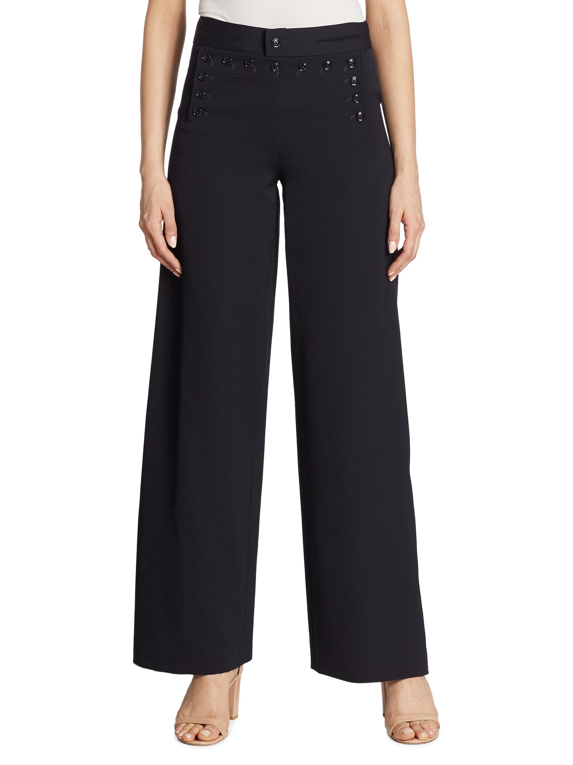 Ralph Lauren Collection Iconic Ashley Wide-leg Wool Sailor Pants in Blue |  Lyst