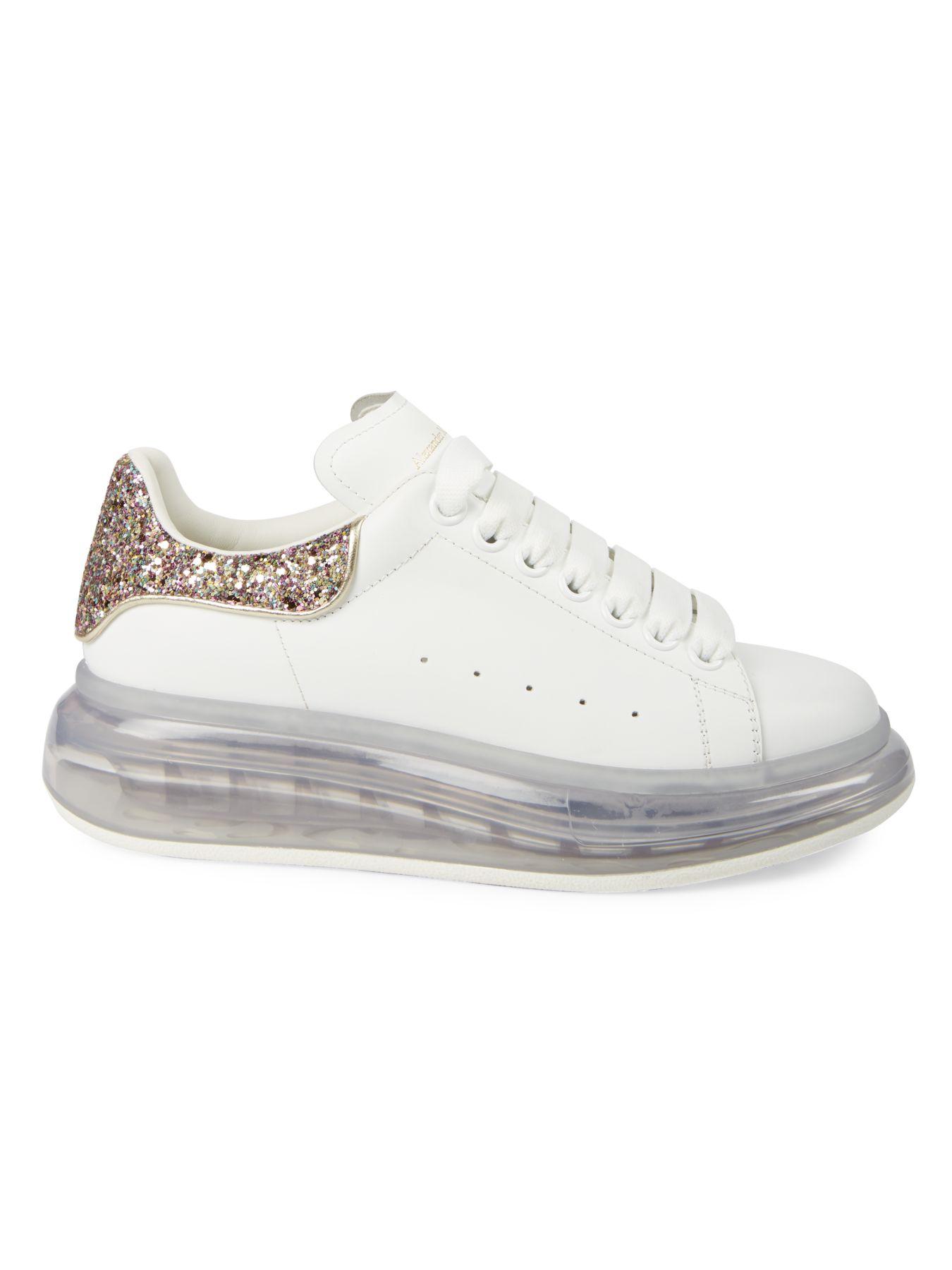 alexander mcqueen white platform sneakers