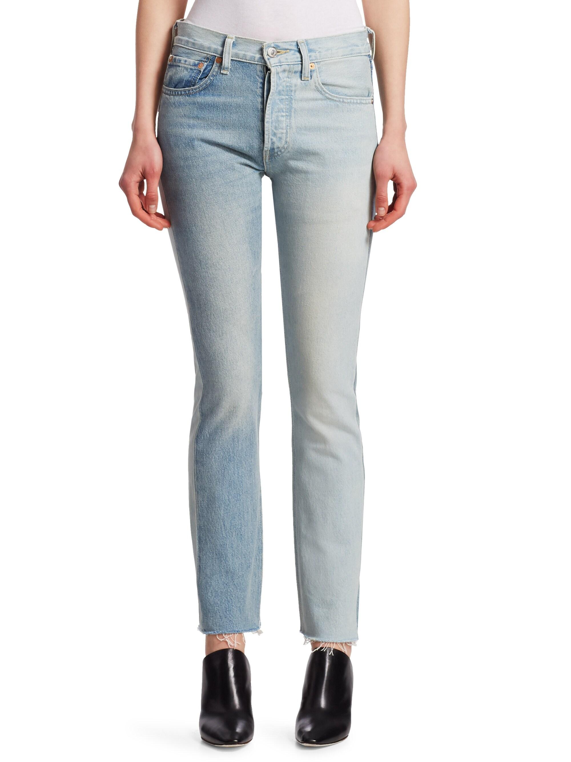 Vetements X Levi's Two Color Jeans in Blue | Lyst
