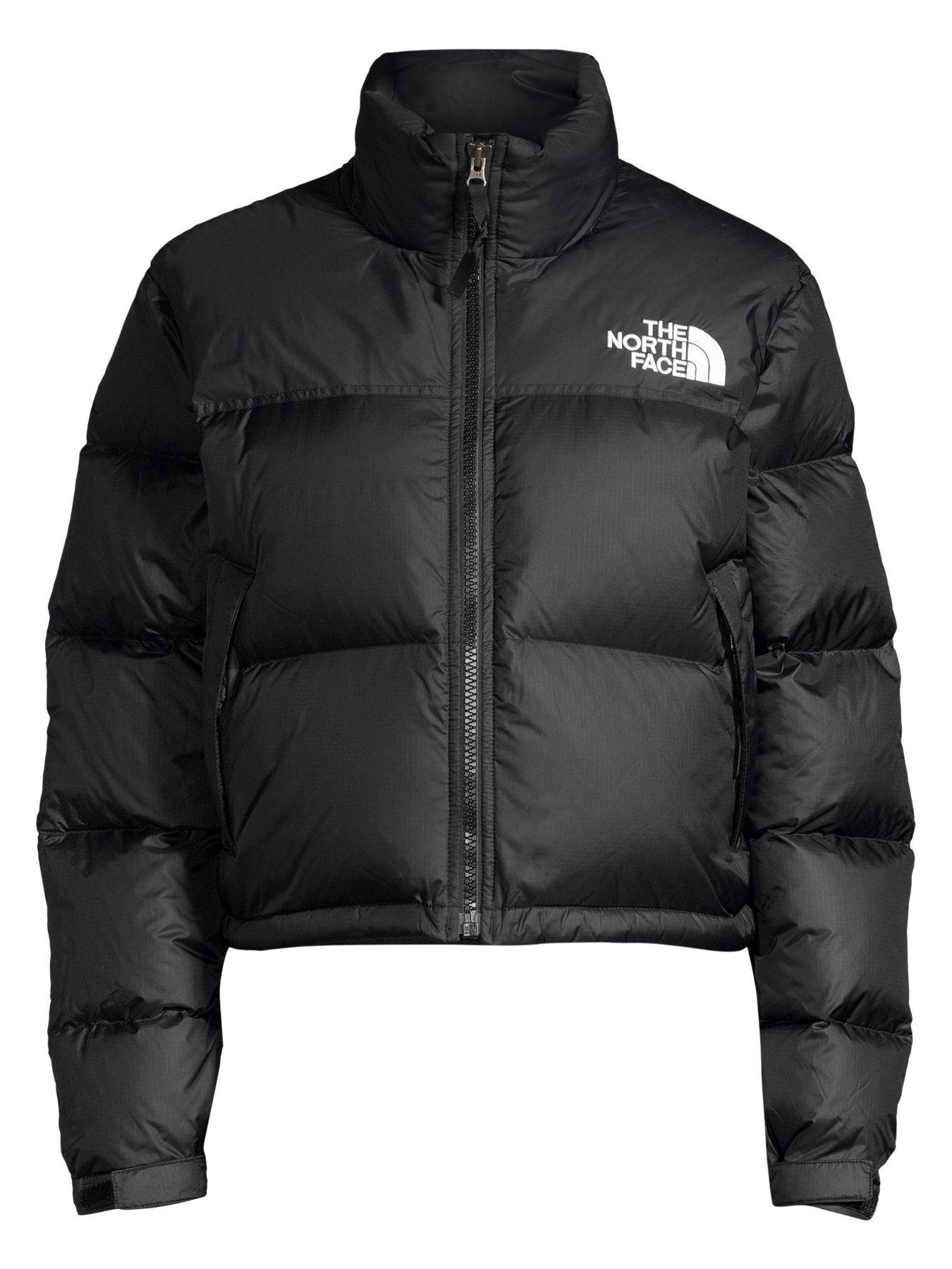 The North Face Synthetic Nuptse Relax-fit Crop Puffer Jacket in Black - Lyst