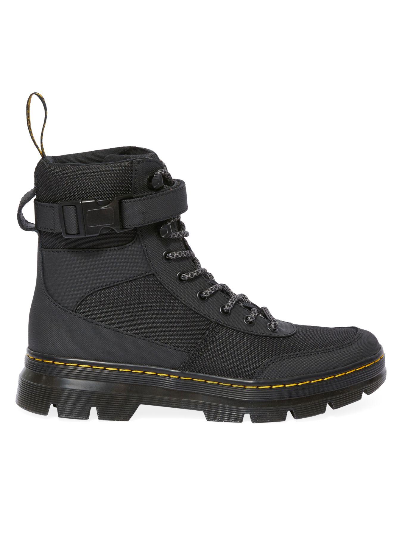 combs platform combat boot black