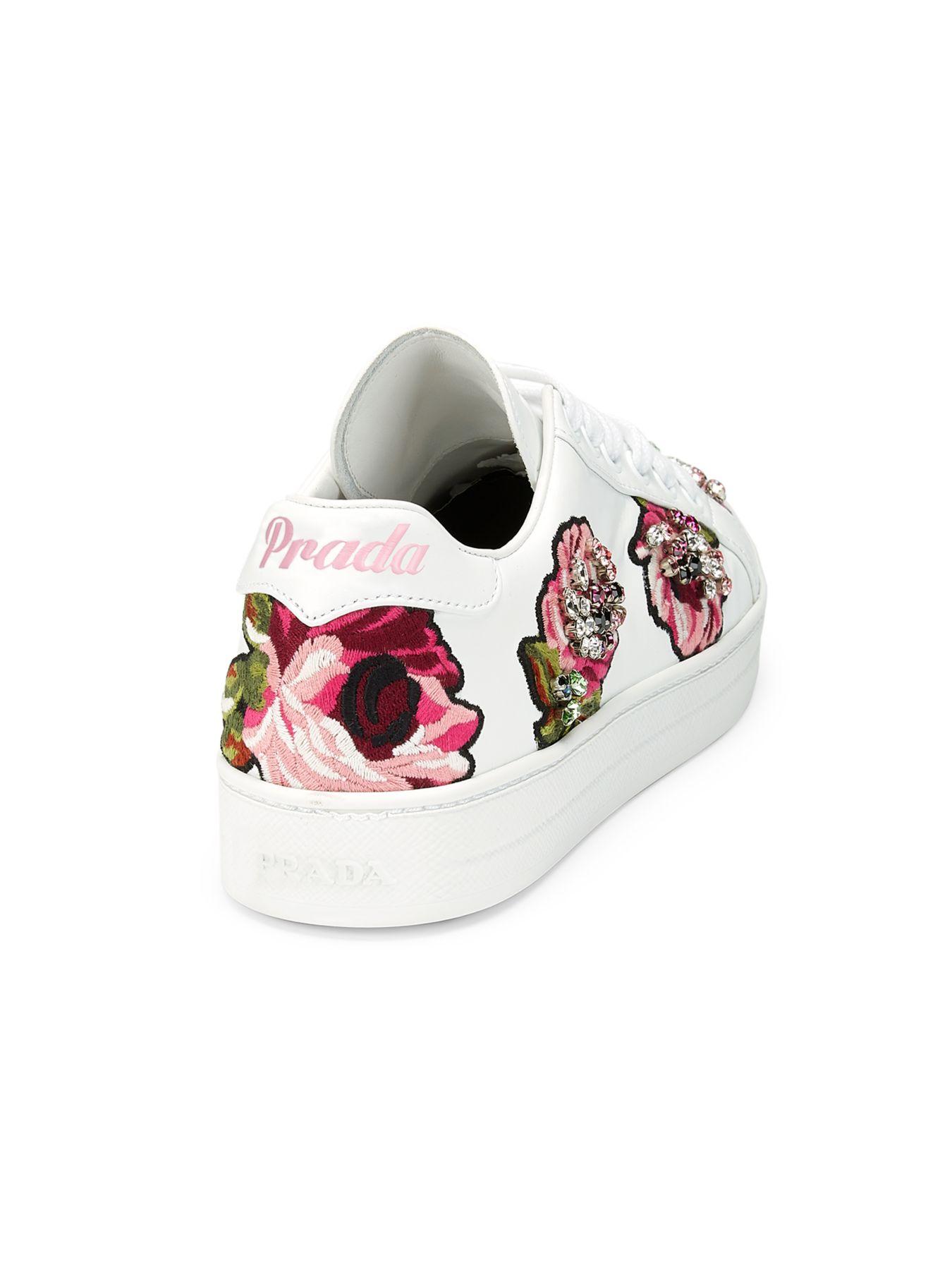 prada rose sneakers