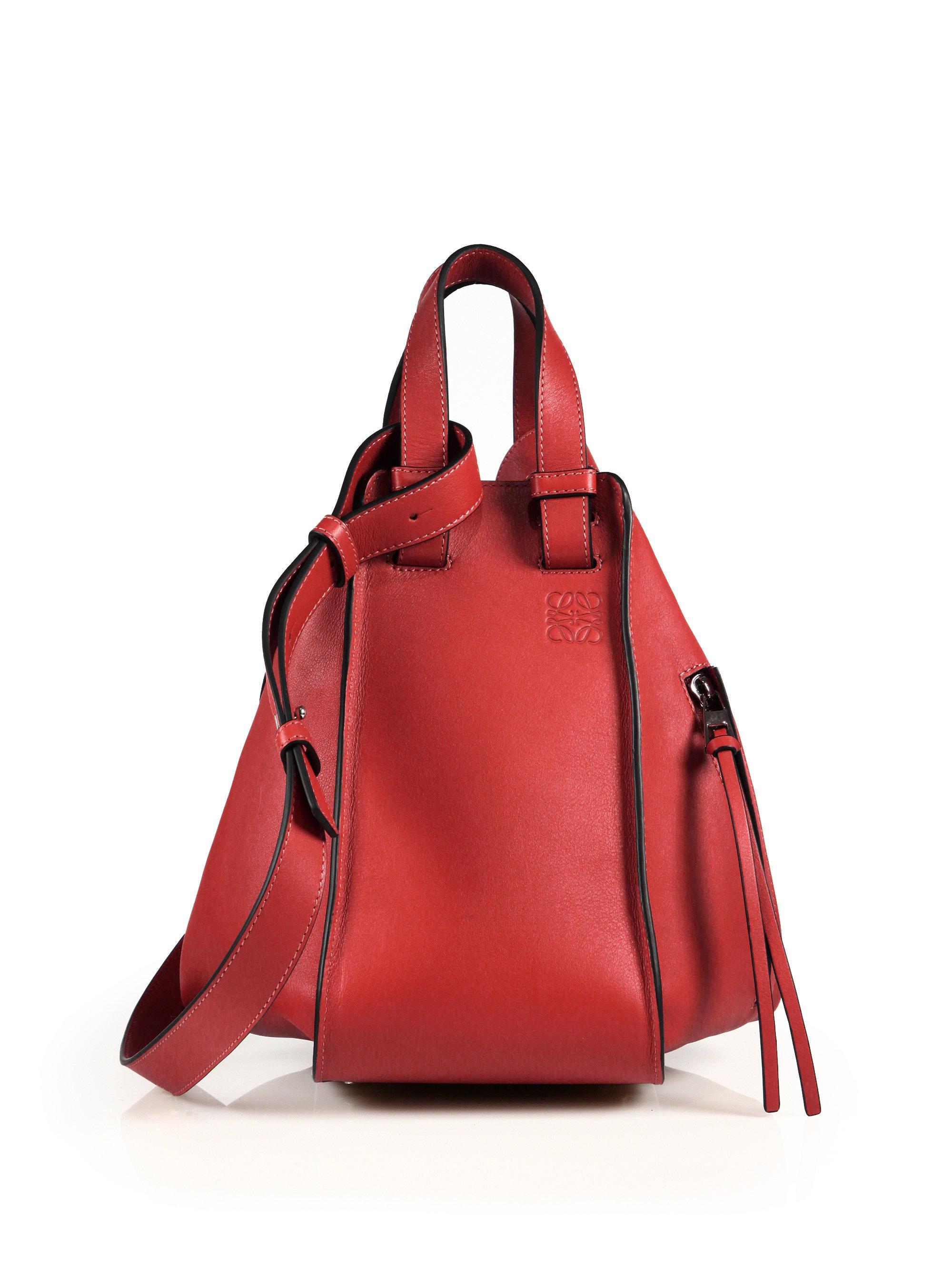 Loewe Hammock Small Leather Bag in Red Lyst