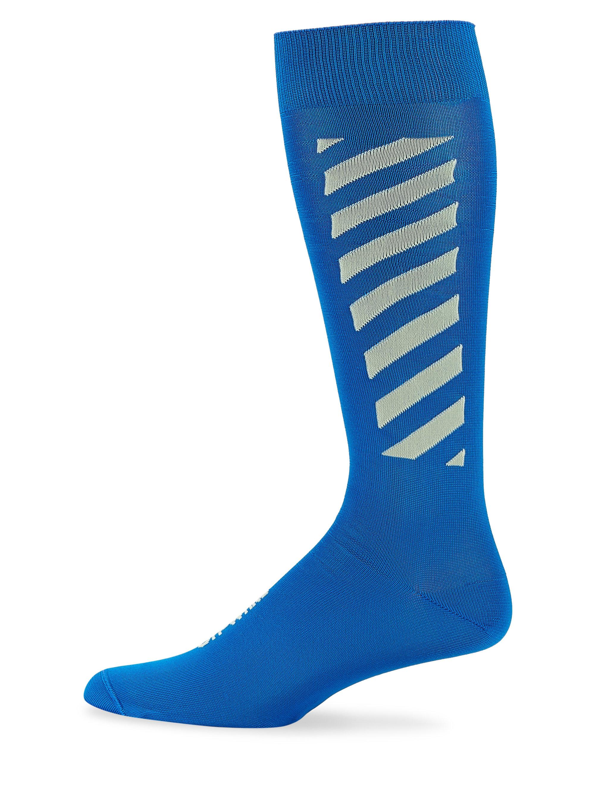 off white blue socks