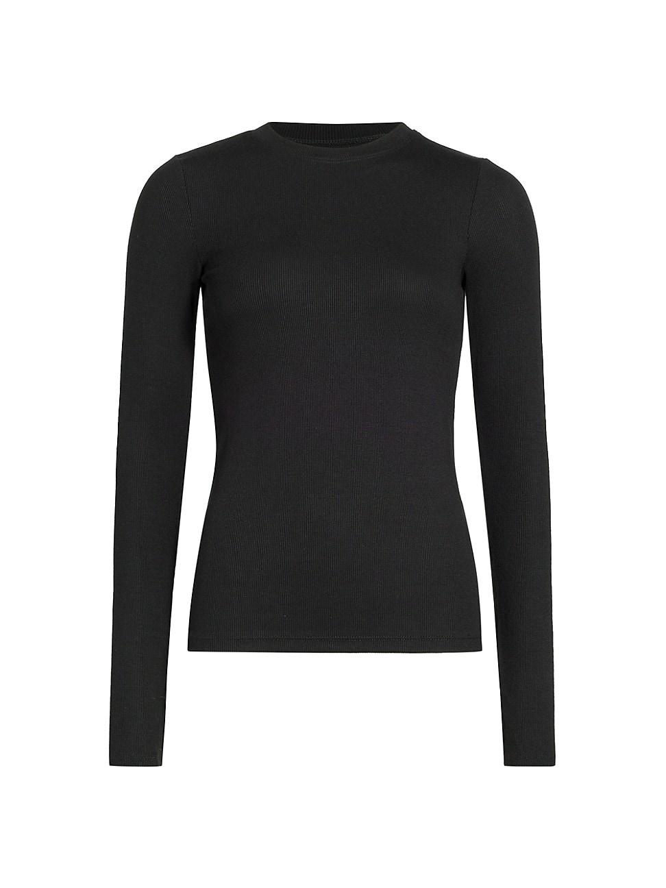 Splits59 Louise Ribbed Long-sleeve Top in Black | Lyst
