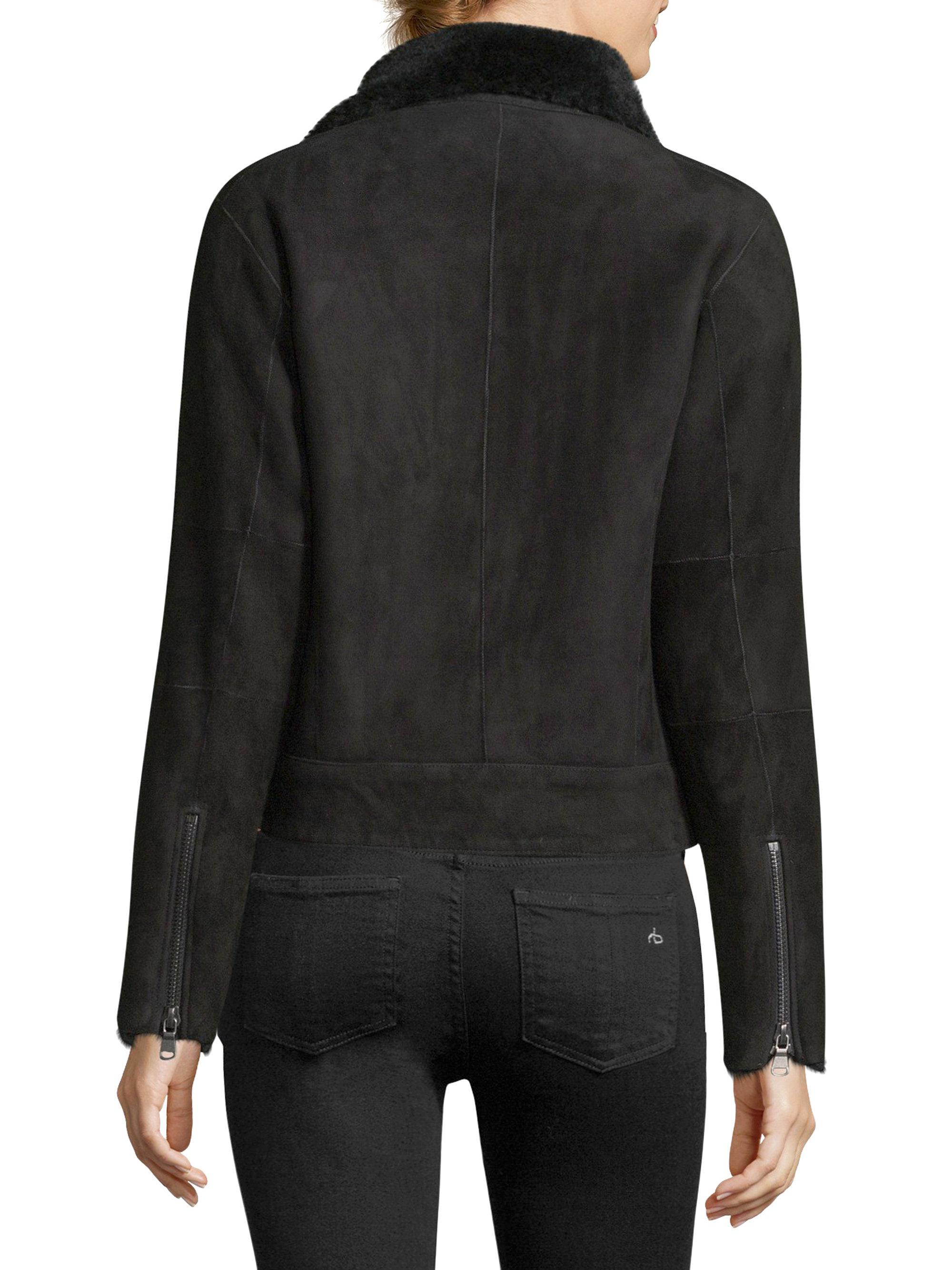 Leather Camilla Shearling Jacket 