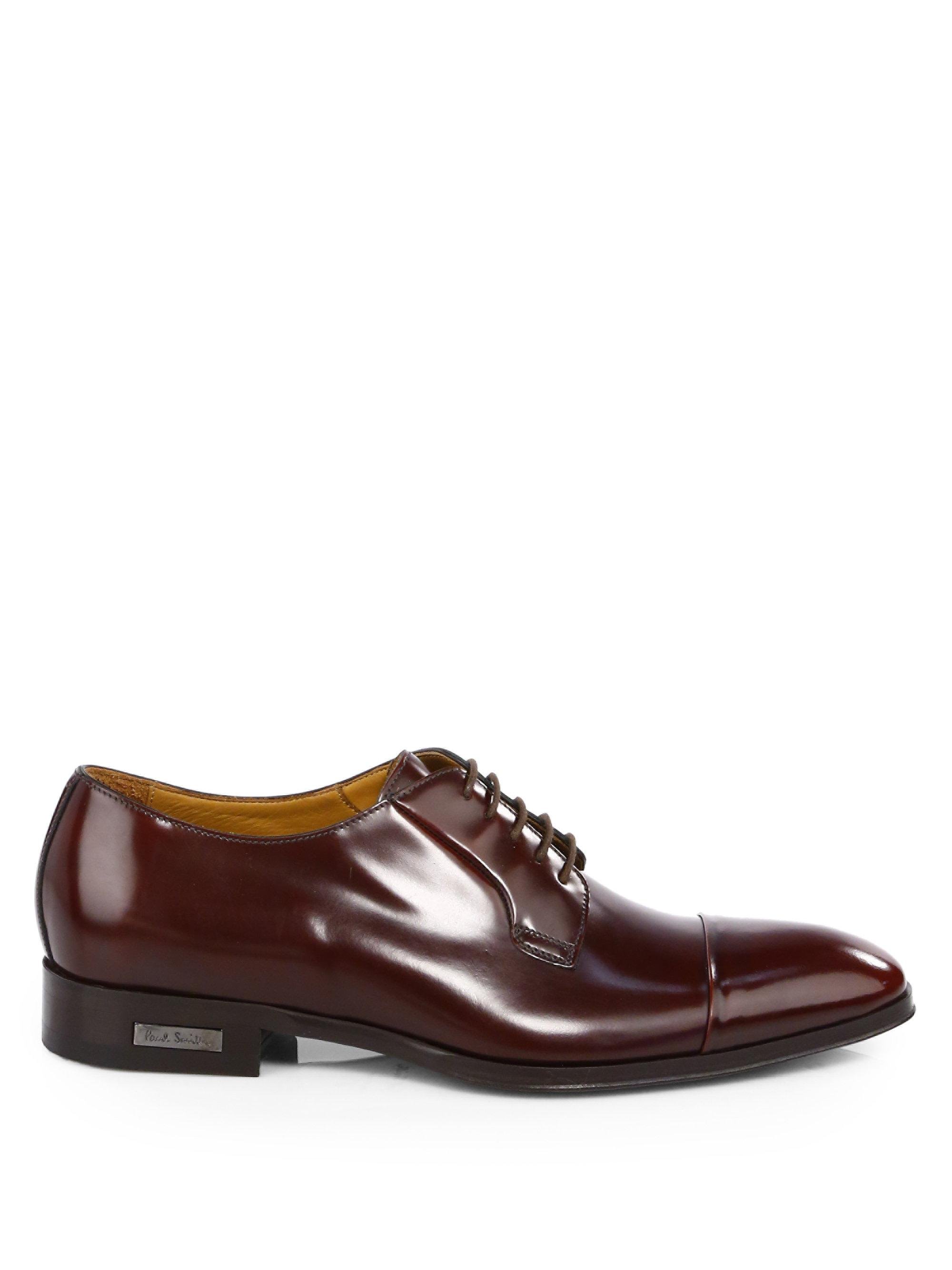 Paul Smith Spencer Patent Leather Dress Shoes in Burgundy (Brown) for ...