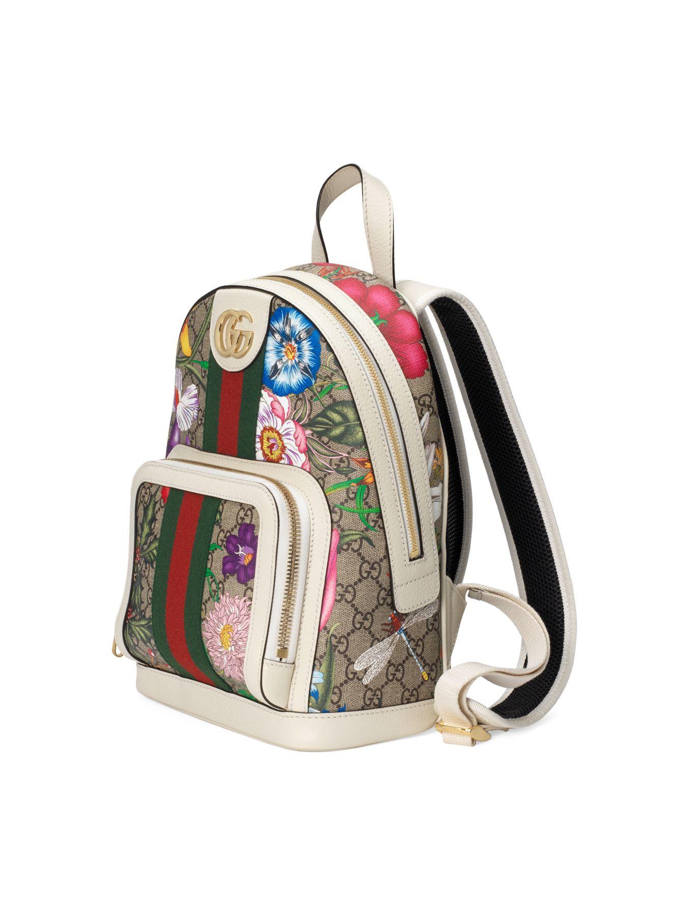 gucci ophidia floral backpack