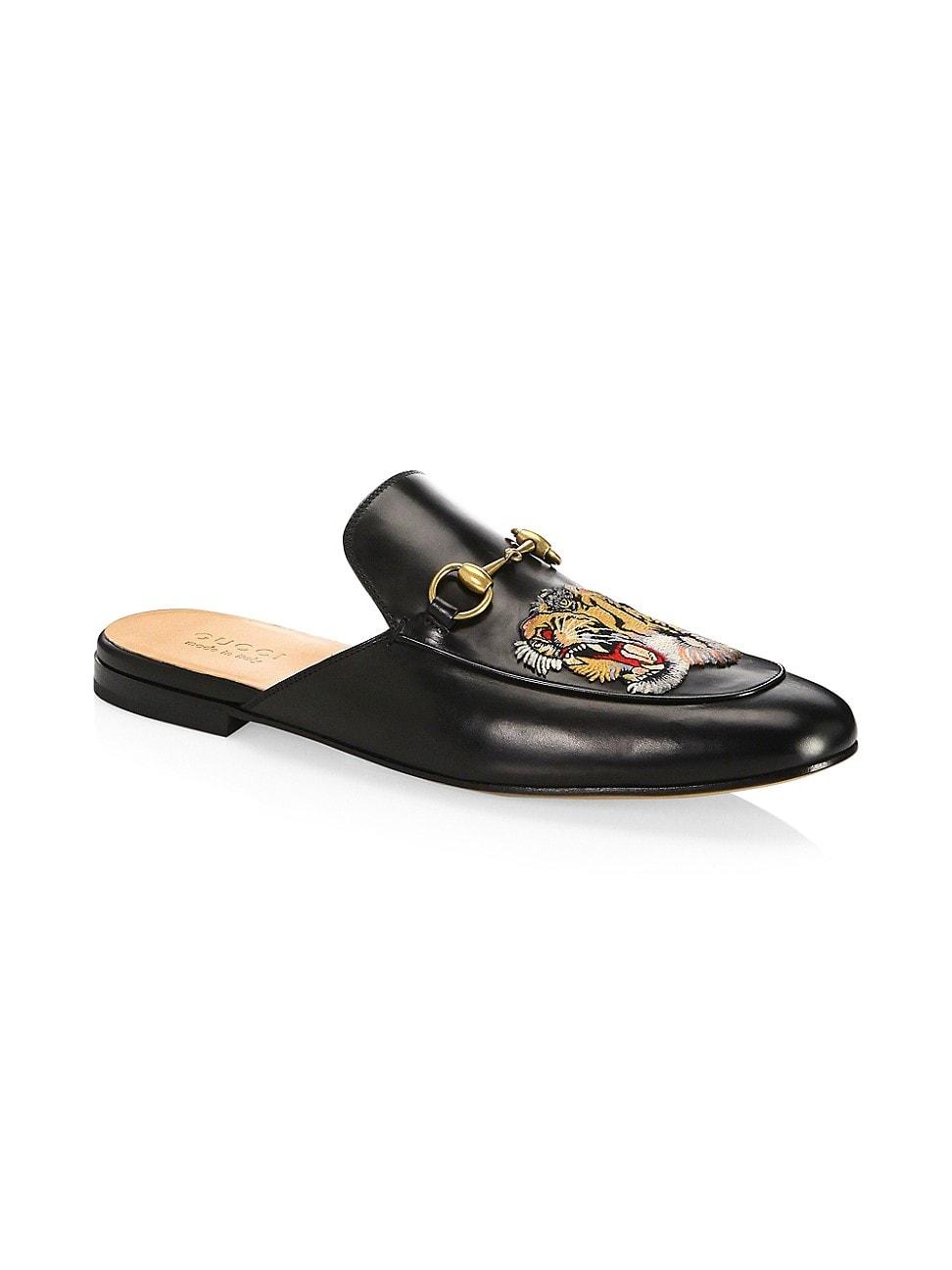 gucci embroidered princetown