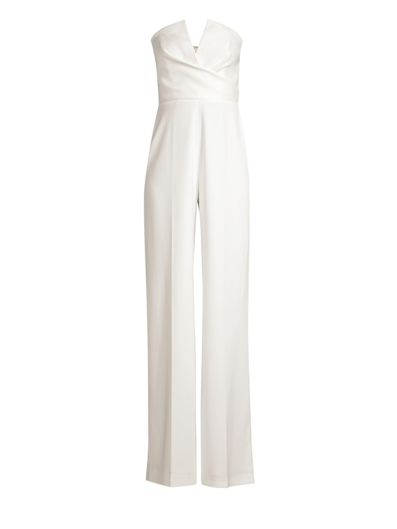 jay godfrey dawson strapless satin jumpsuit