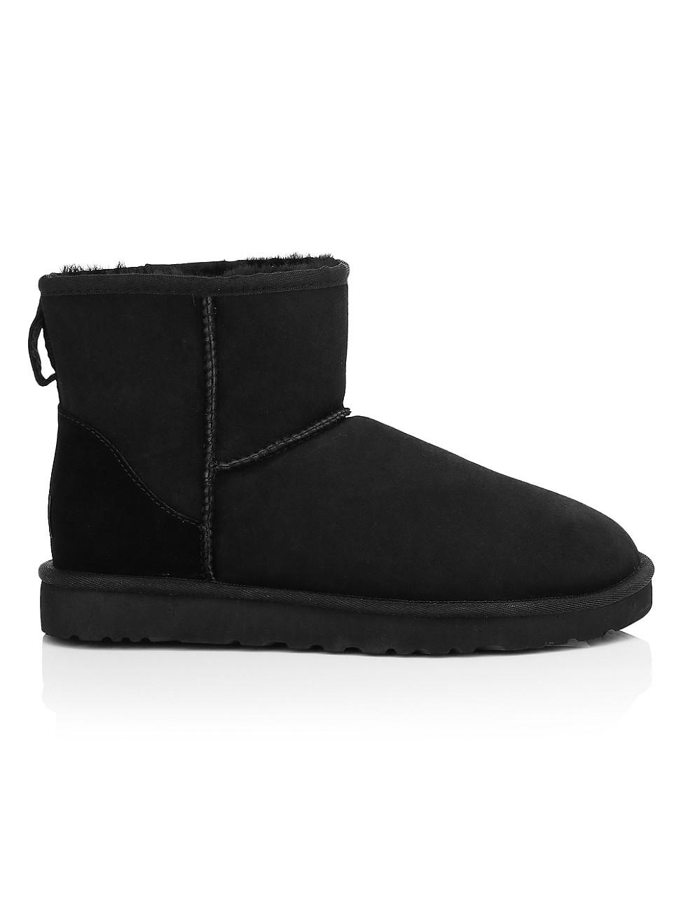 UGG Classic Heritage Suede & Shearling Classic Mini Bomber Boots in Black  for Men | Lyst