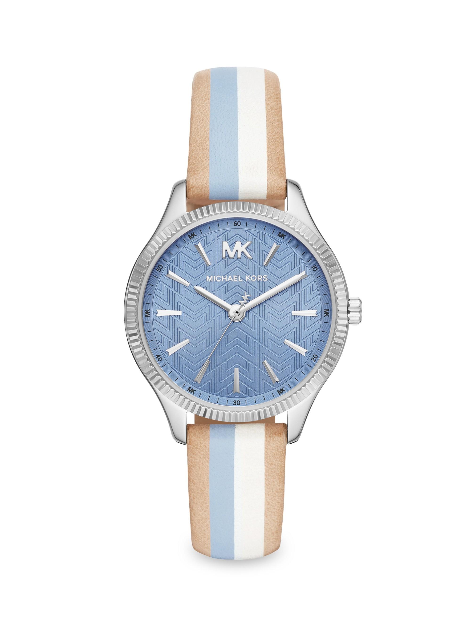 michael kors watch blue strap