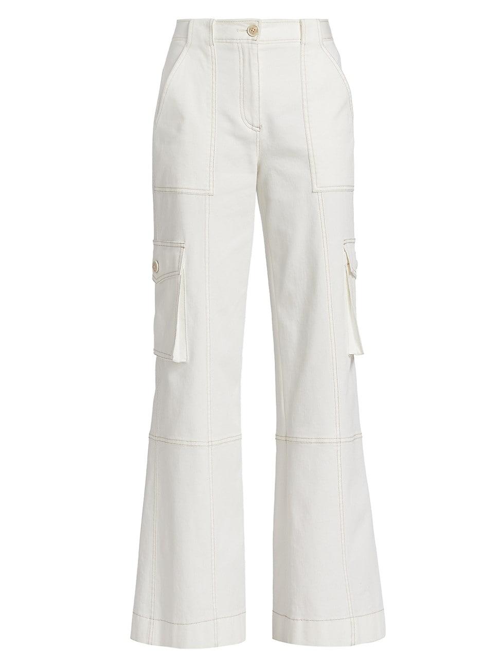 Twp Coop Flare Cargo Pants in White | Lyst