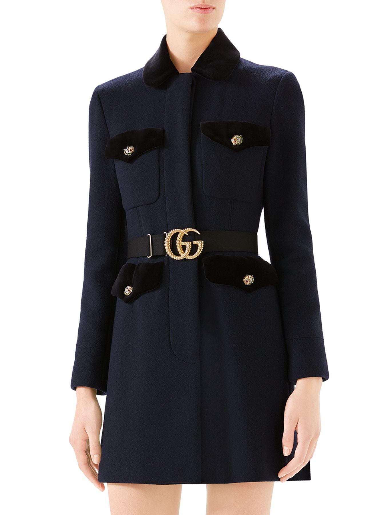 gucci navy coat