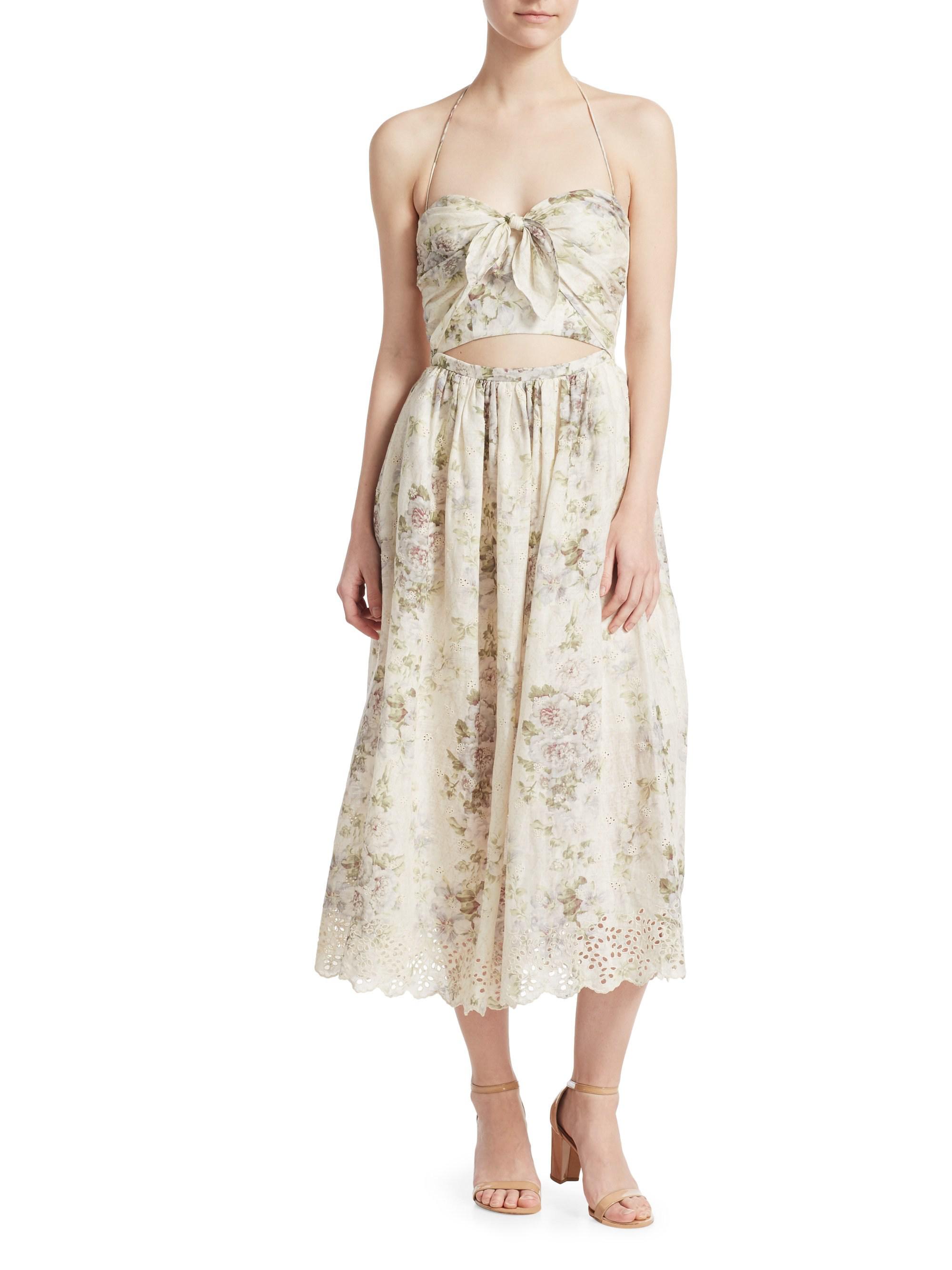 Zimmermann Iris Picnic Cut-out Midi 