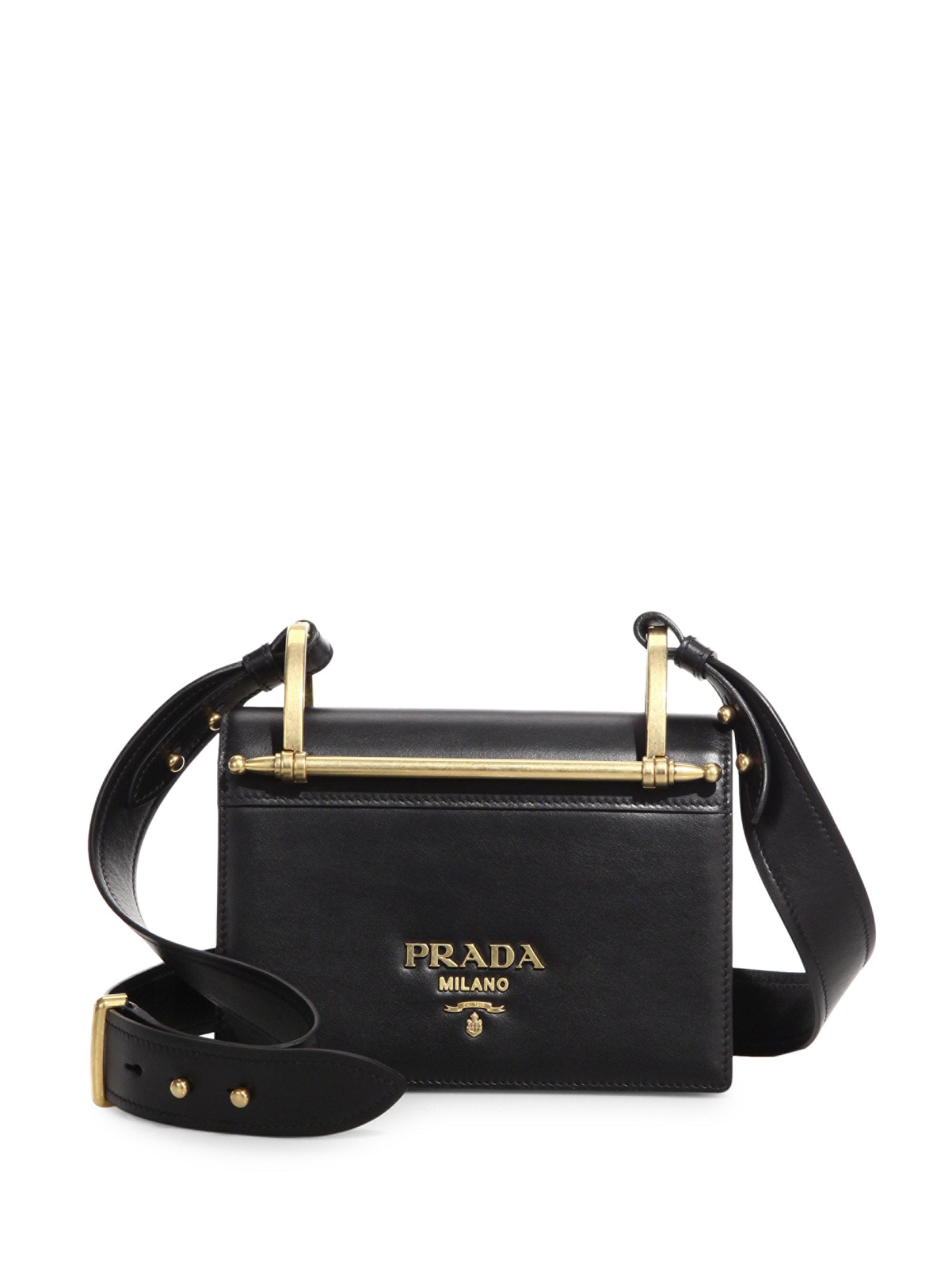 Prada Pattina Leather Shoulder Bag in 