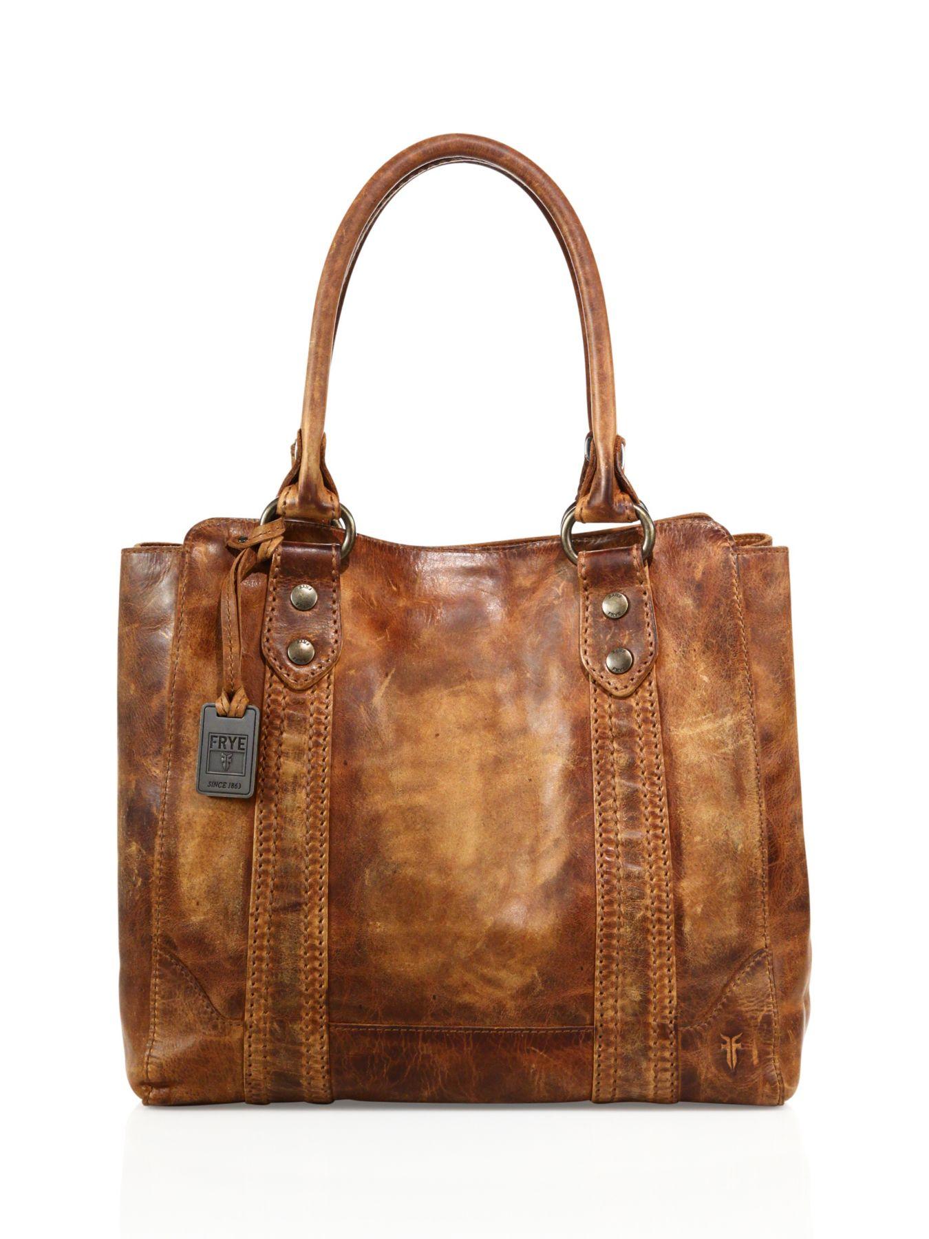 Frye Leather Melissa Tote Bag in Cognac (Brown) - Lyst